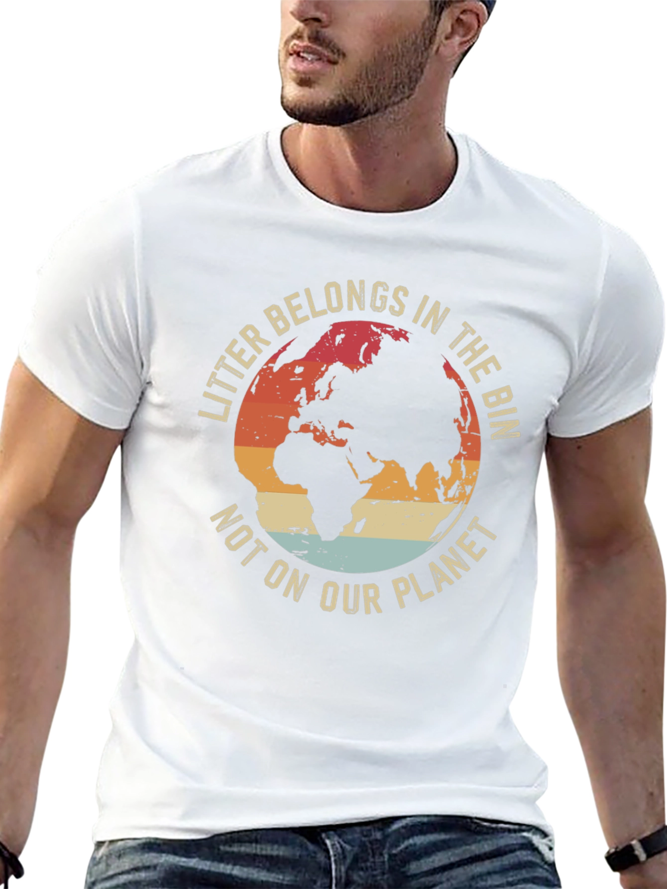 Eco-Friendly Earth Graphic T-Shirt