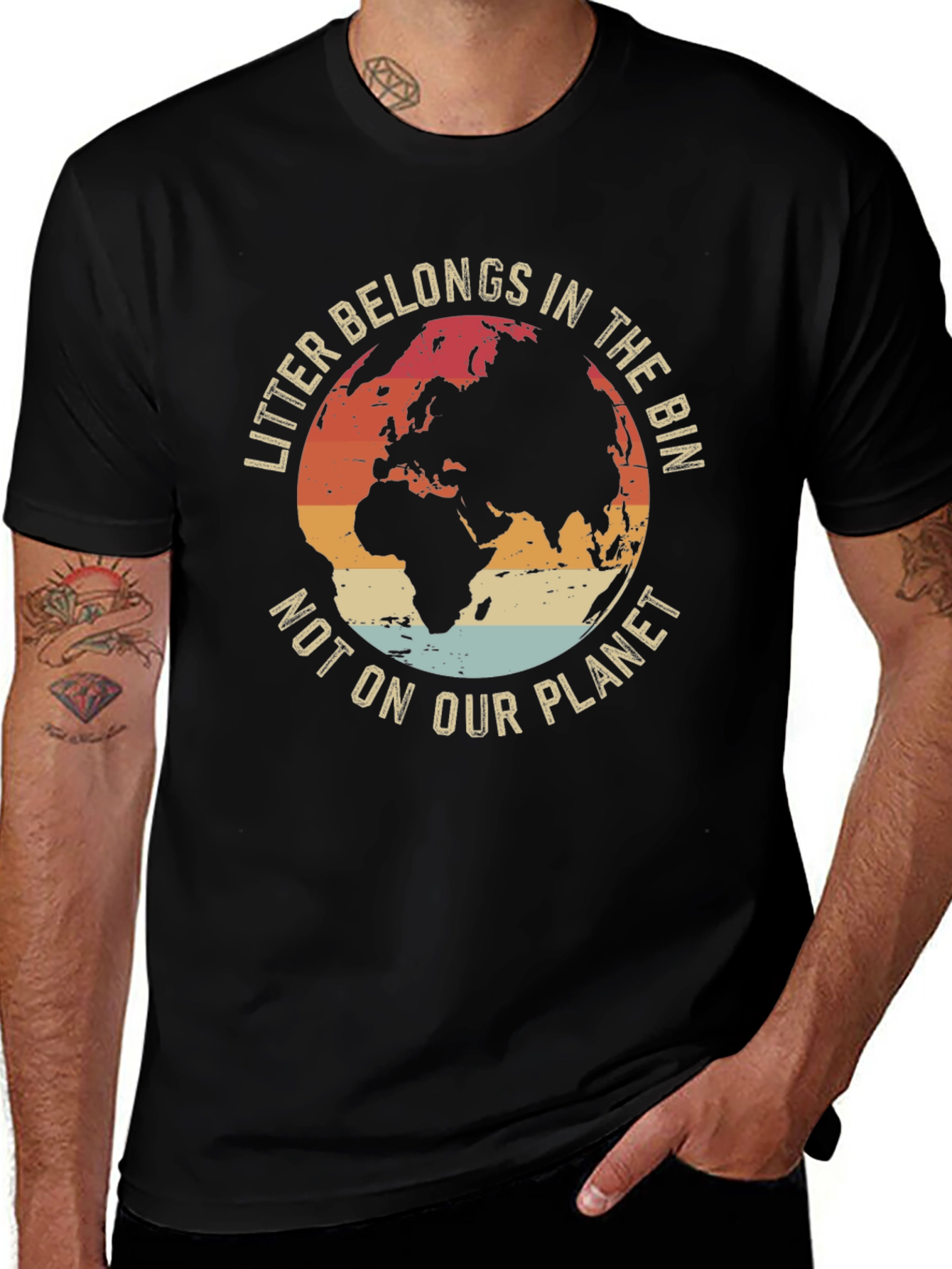 Eco-Friendly Earth Graphic T-Shirt
