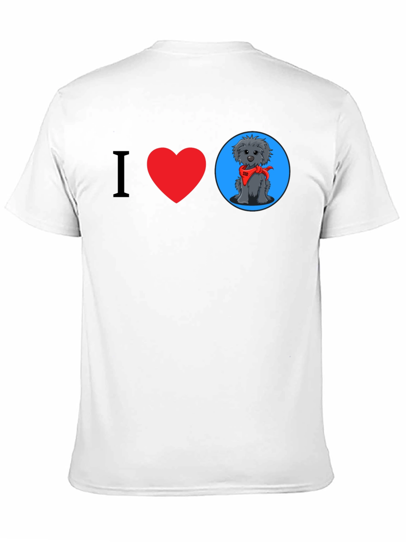 I Heart Dogs Graphic Tee - Black Cotton T-Shirt