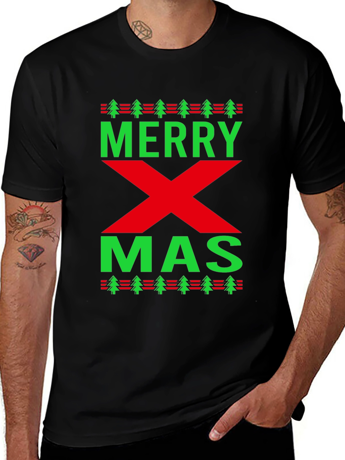 Merry Xmas Holiday Graphic T-Shirt