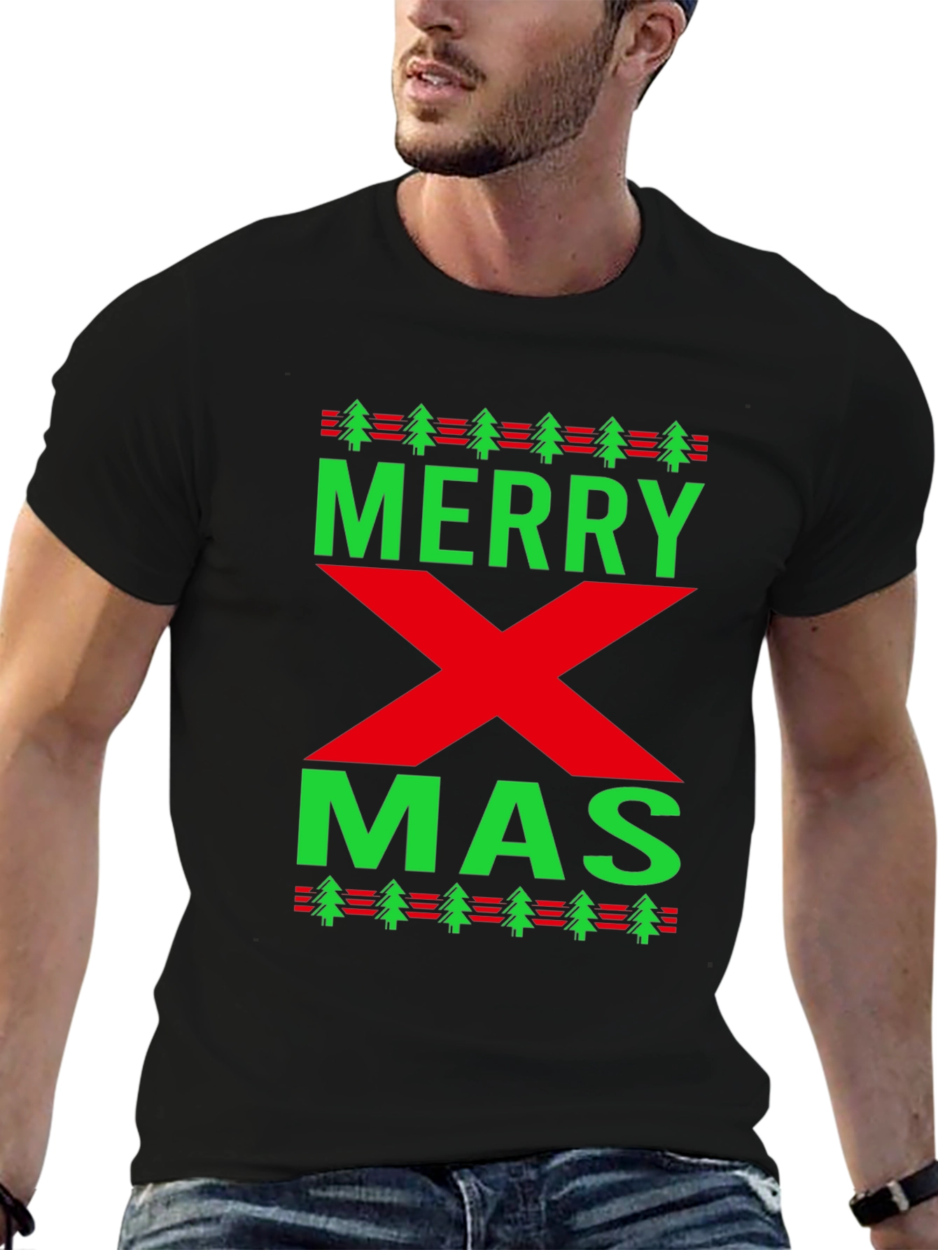 Merry Xmas Holiday Graphic T-Shirt