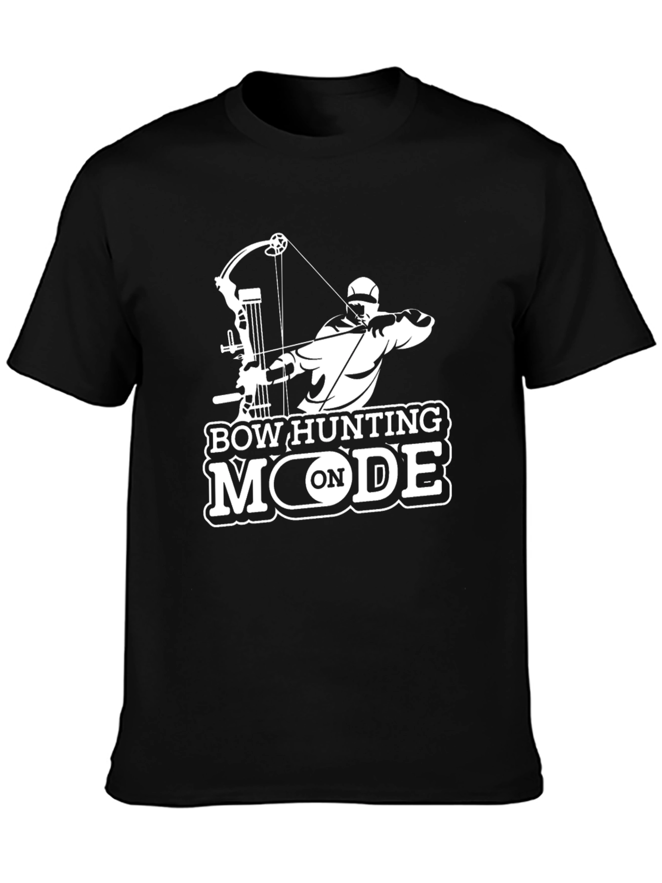 Bow Hunting Mode On Black T-Shirt