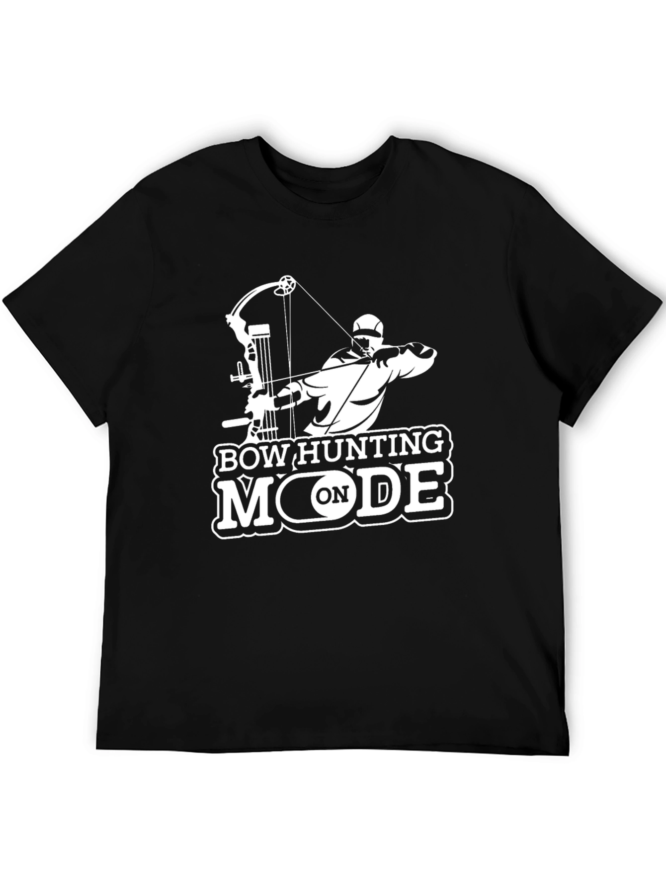 Bow Hunting Mode On Black T-Shirt