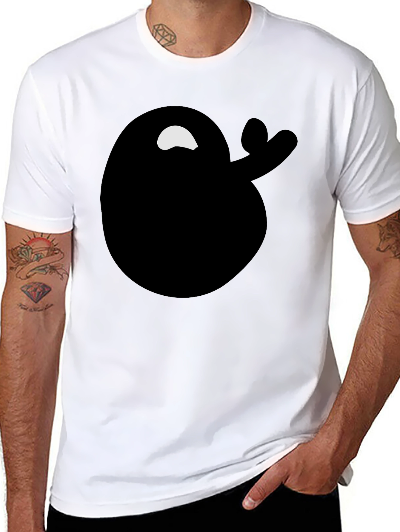 Abstract Graphic Black T-Shirt