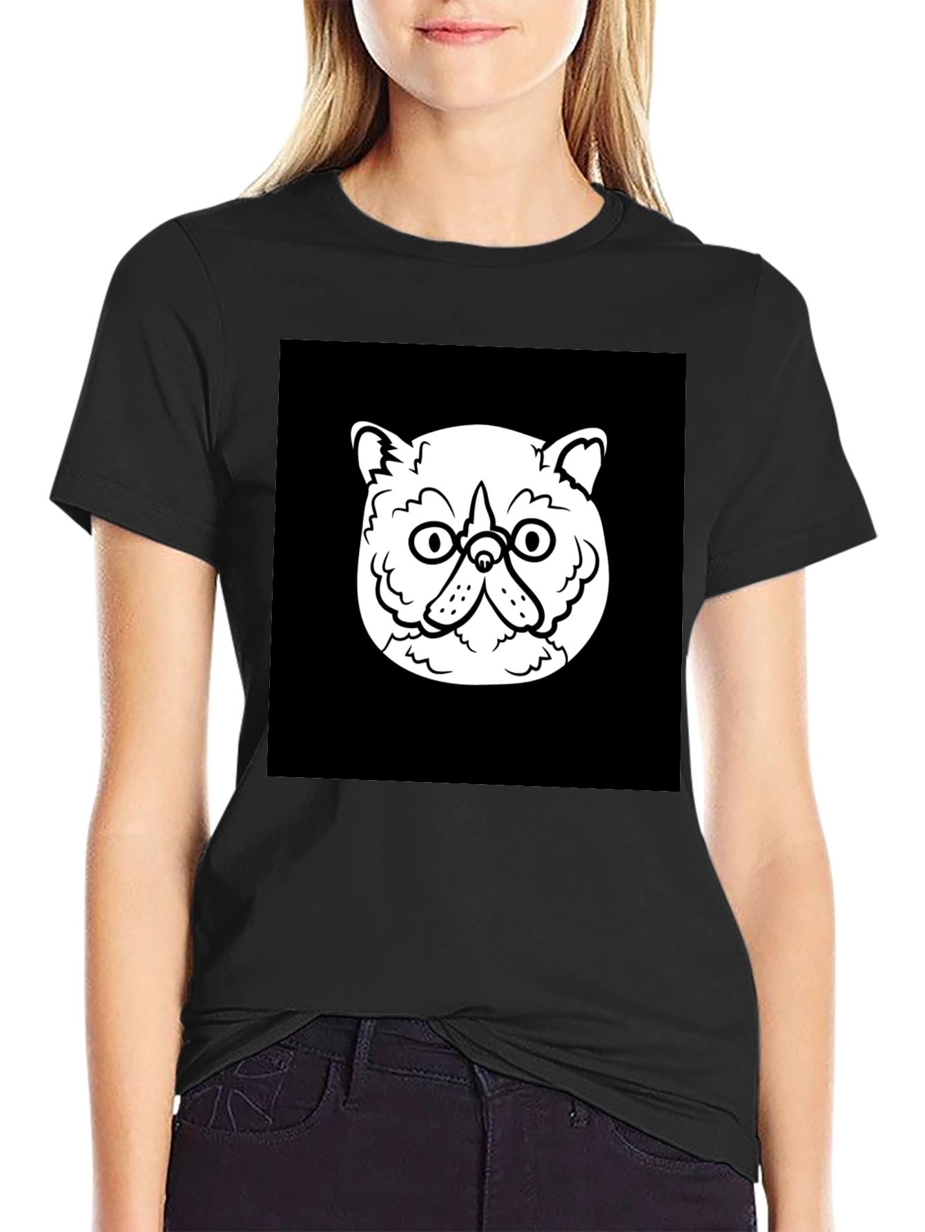 Cool Cat Graphic Black T-Shirt