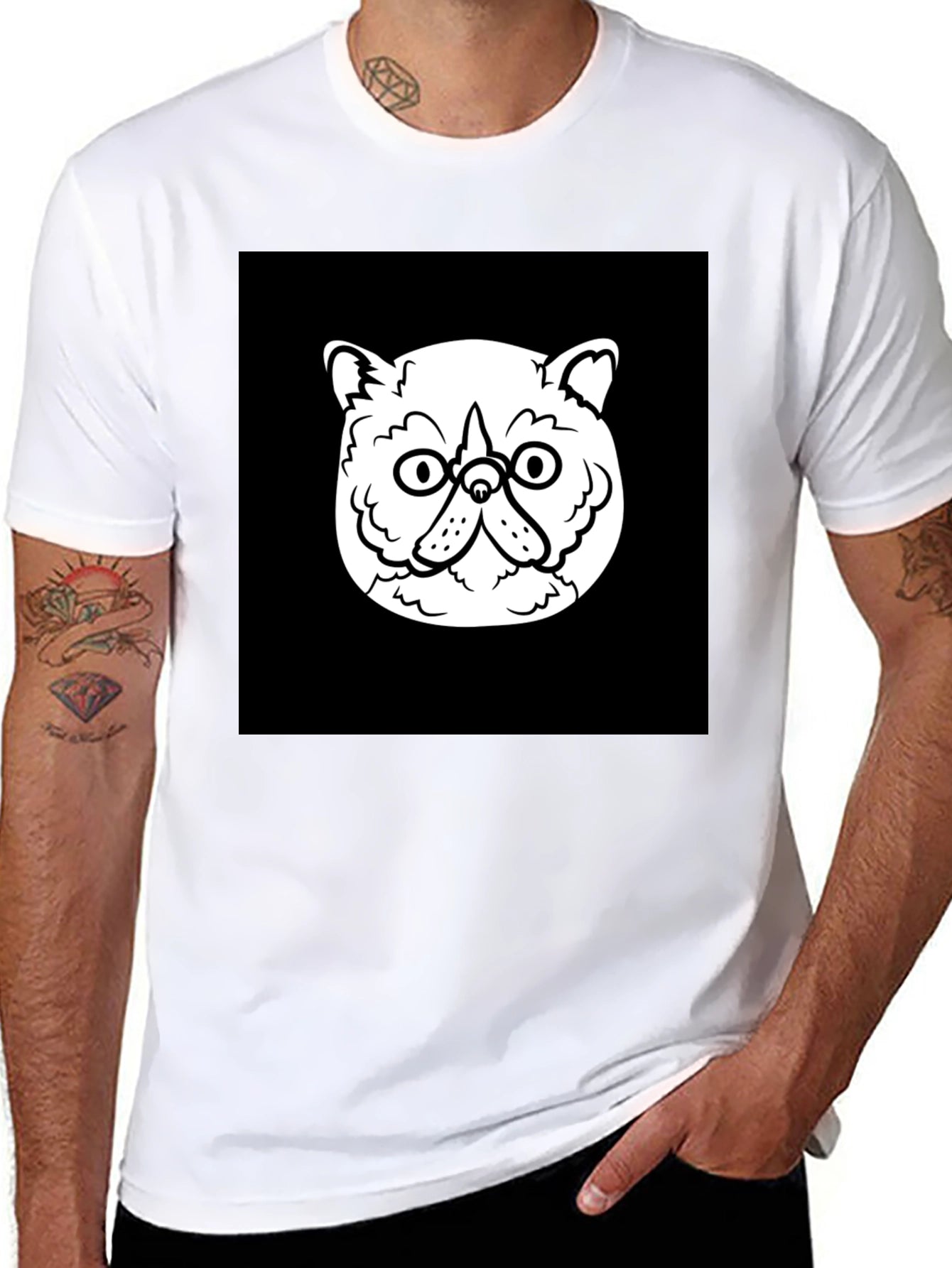 Cool Cat Graphic Black T-Shirt