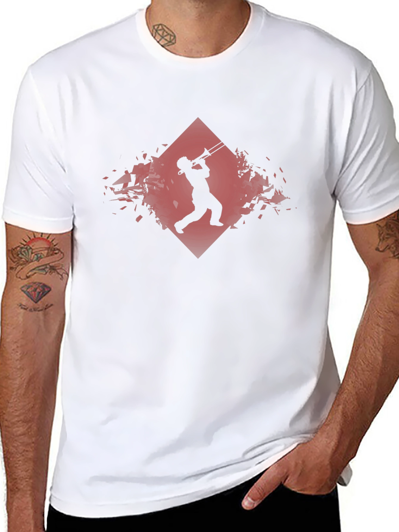 Jazz Trombone Player Graphic Tee