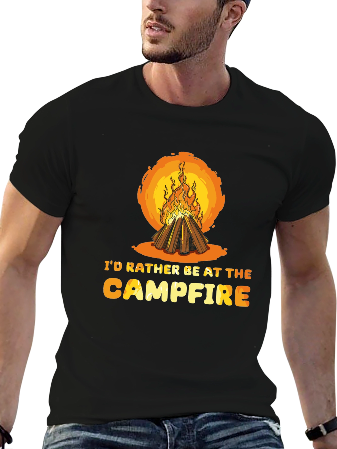 Campfire Graphic Tee - Nature Lovers T-Shirt