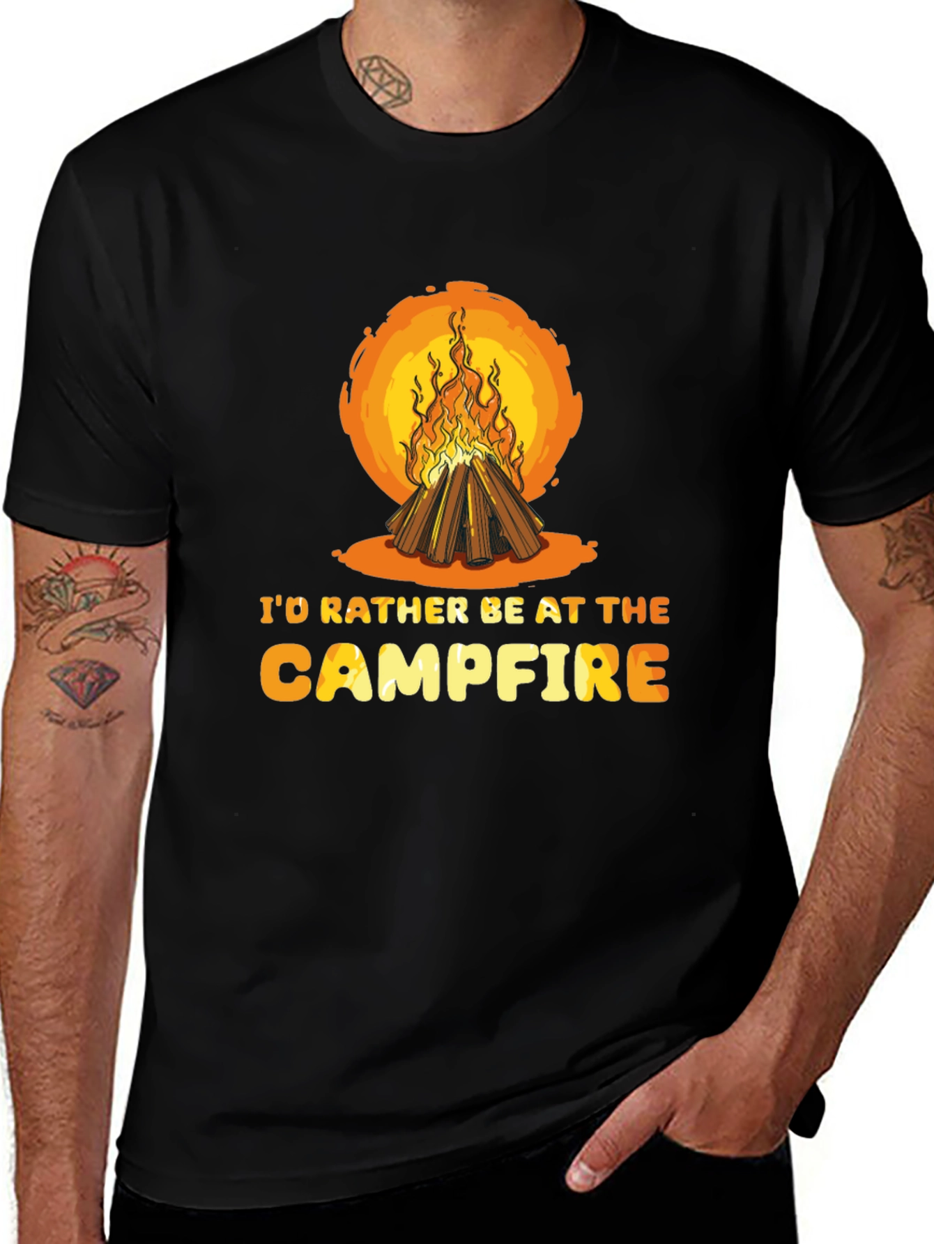 Campfire Graphic Tee - Nature Lovers T-Shirt