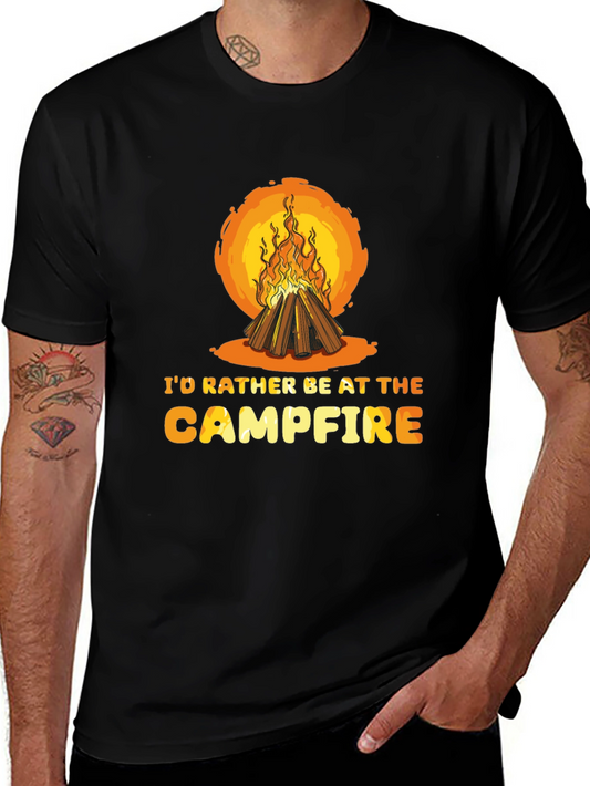 Campfire Graphic Tee - Nature Lovers T-Shirt