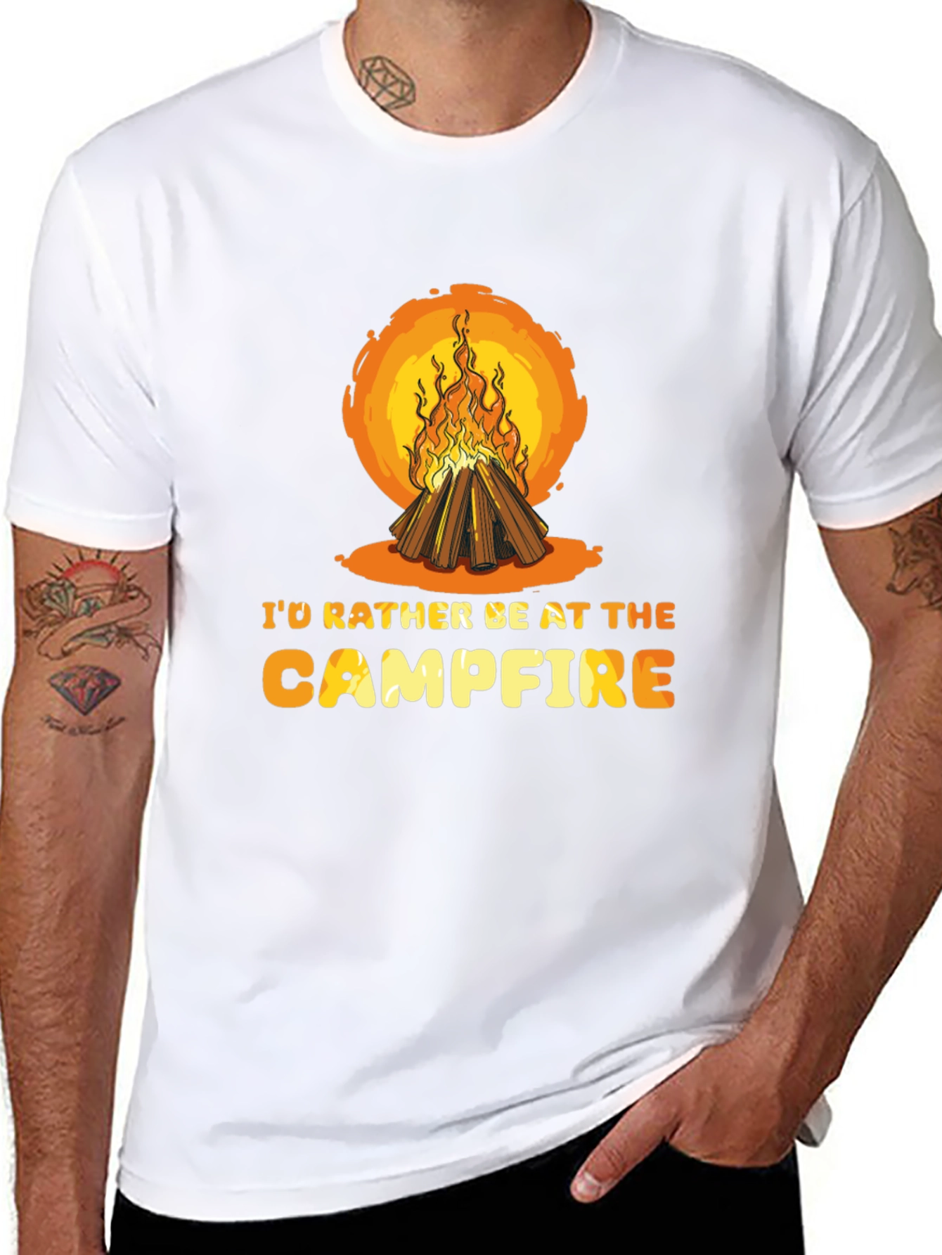 Campfire Graphic Tee - Nature Lovers T-Shirt