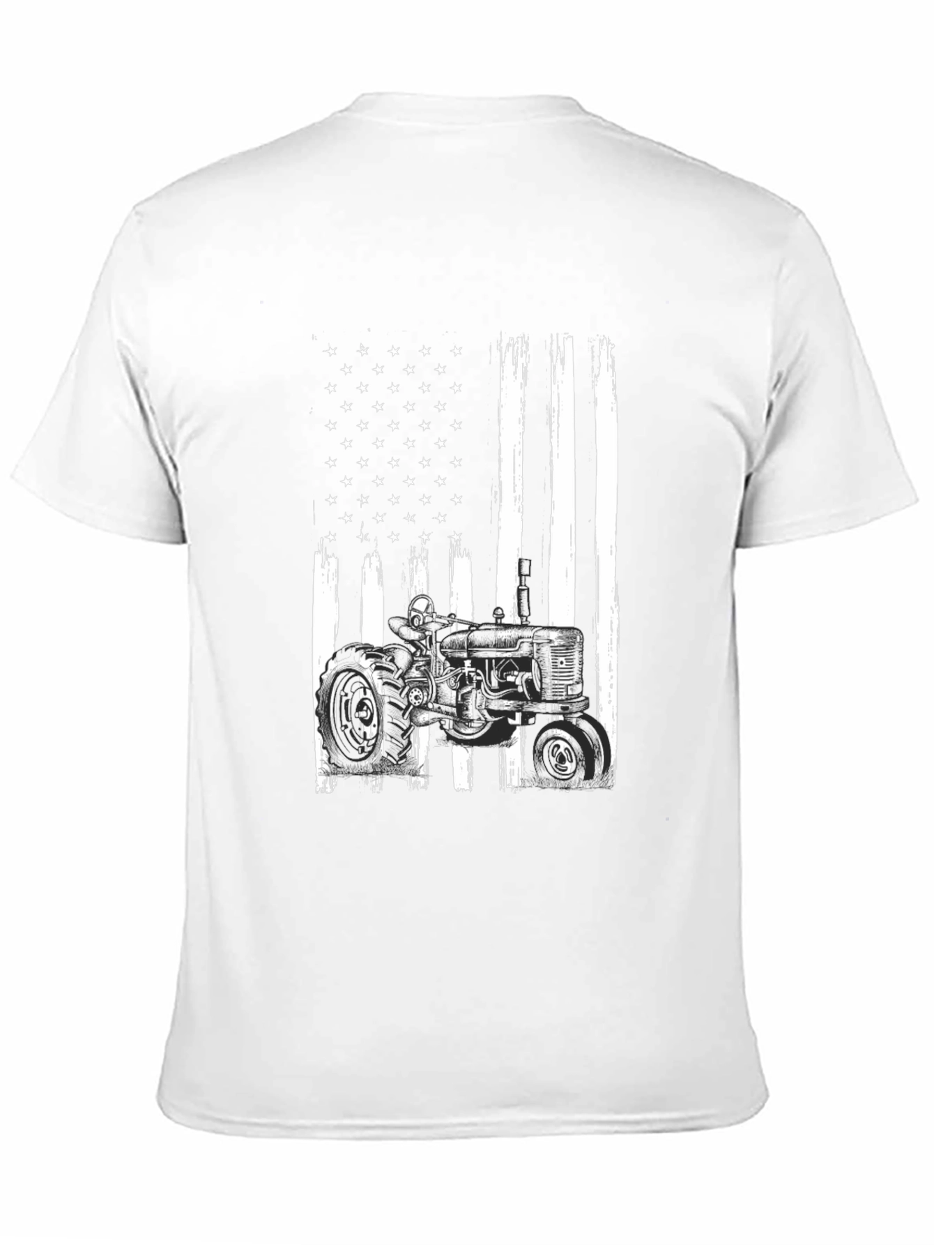 American Flag Tractor Graphic Tee