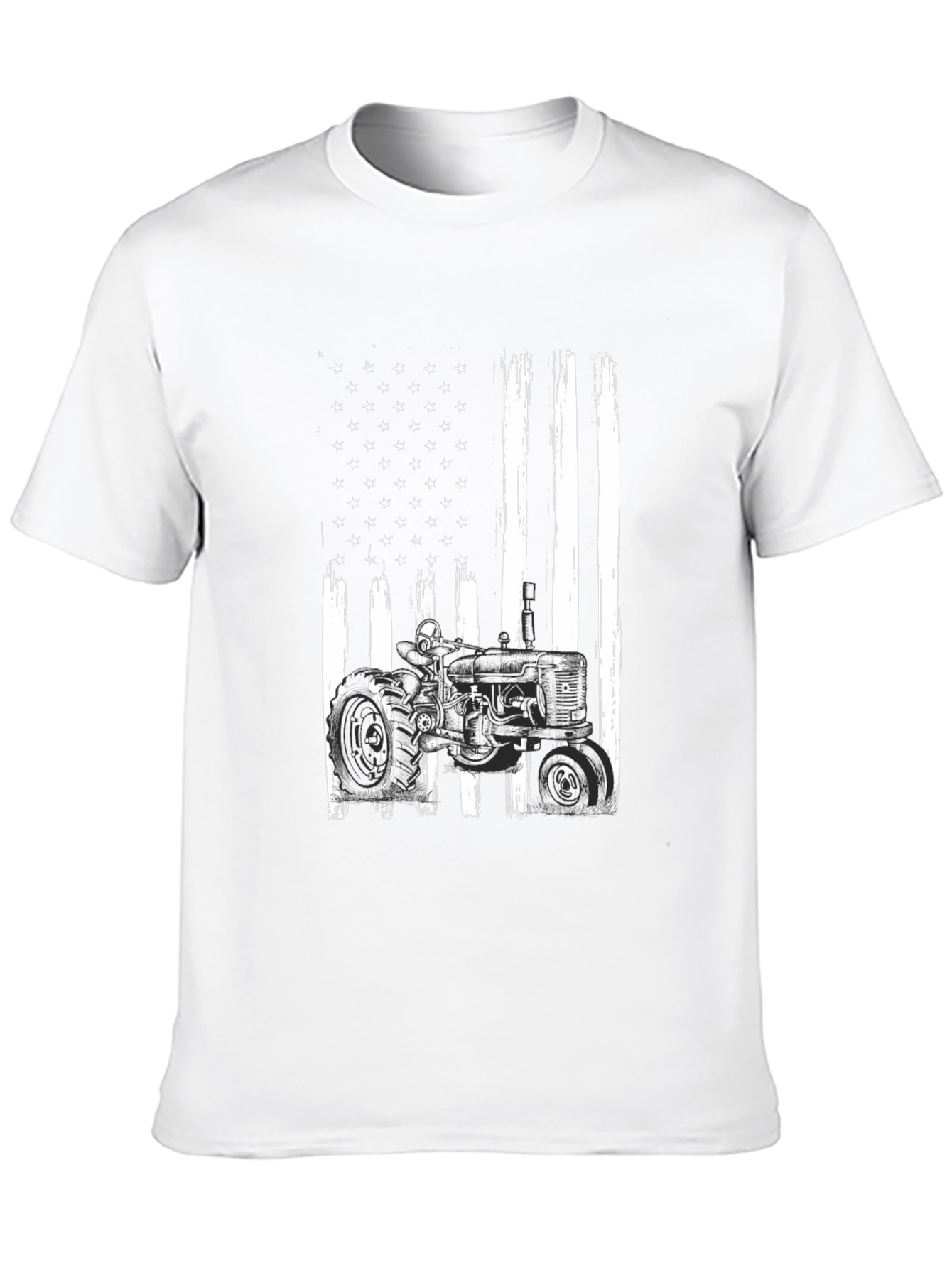 American Flag Tractor Graphic Tee