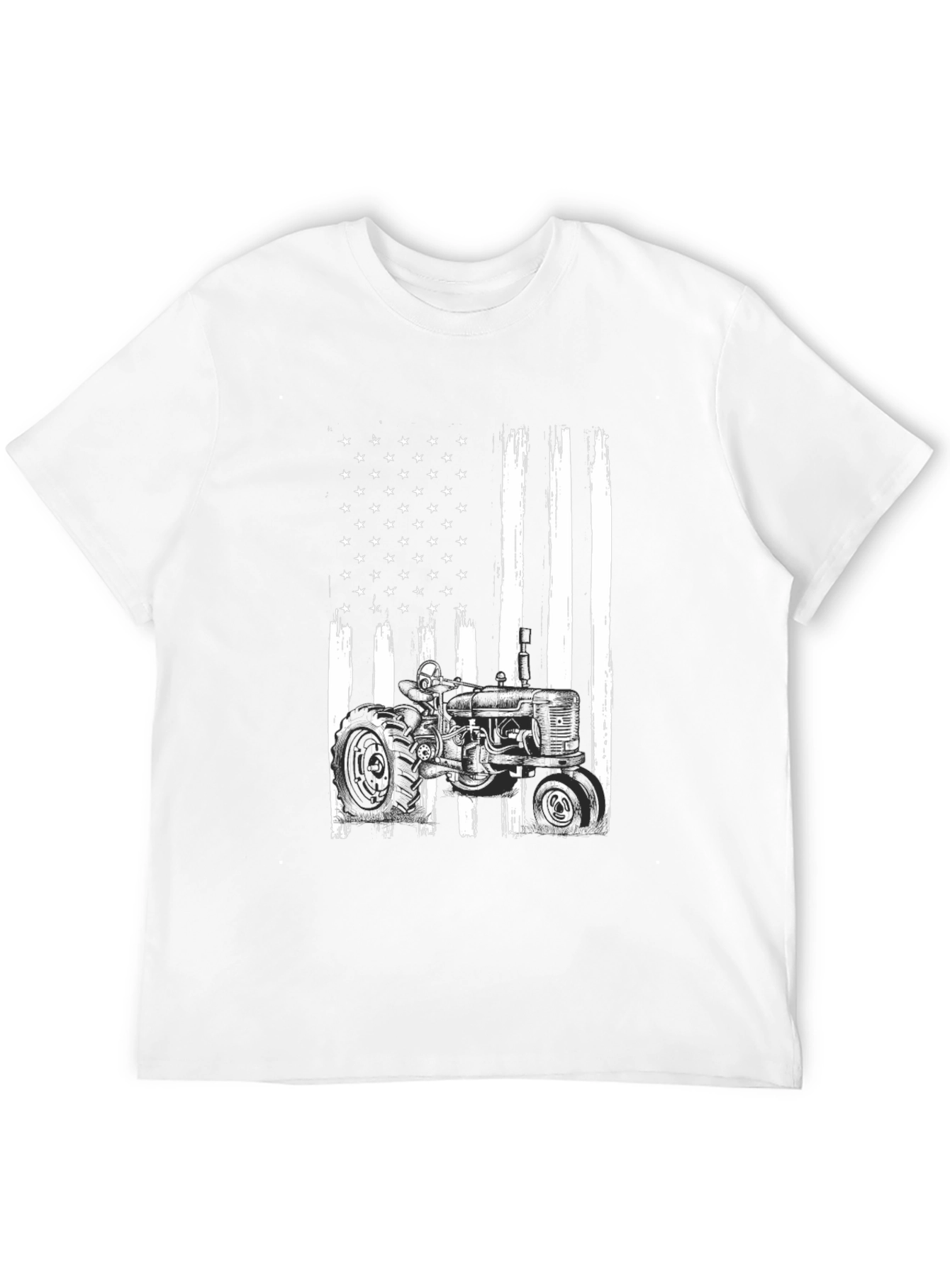 American Flag Tractor Graphic Tee