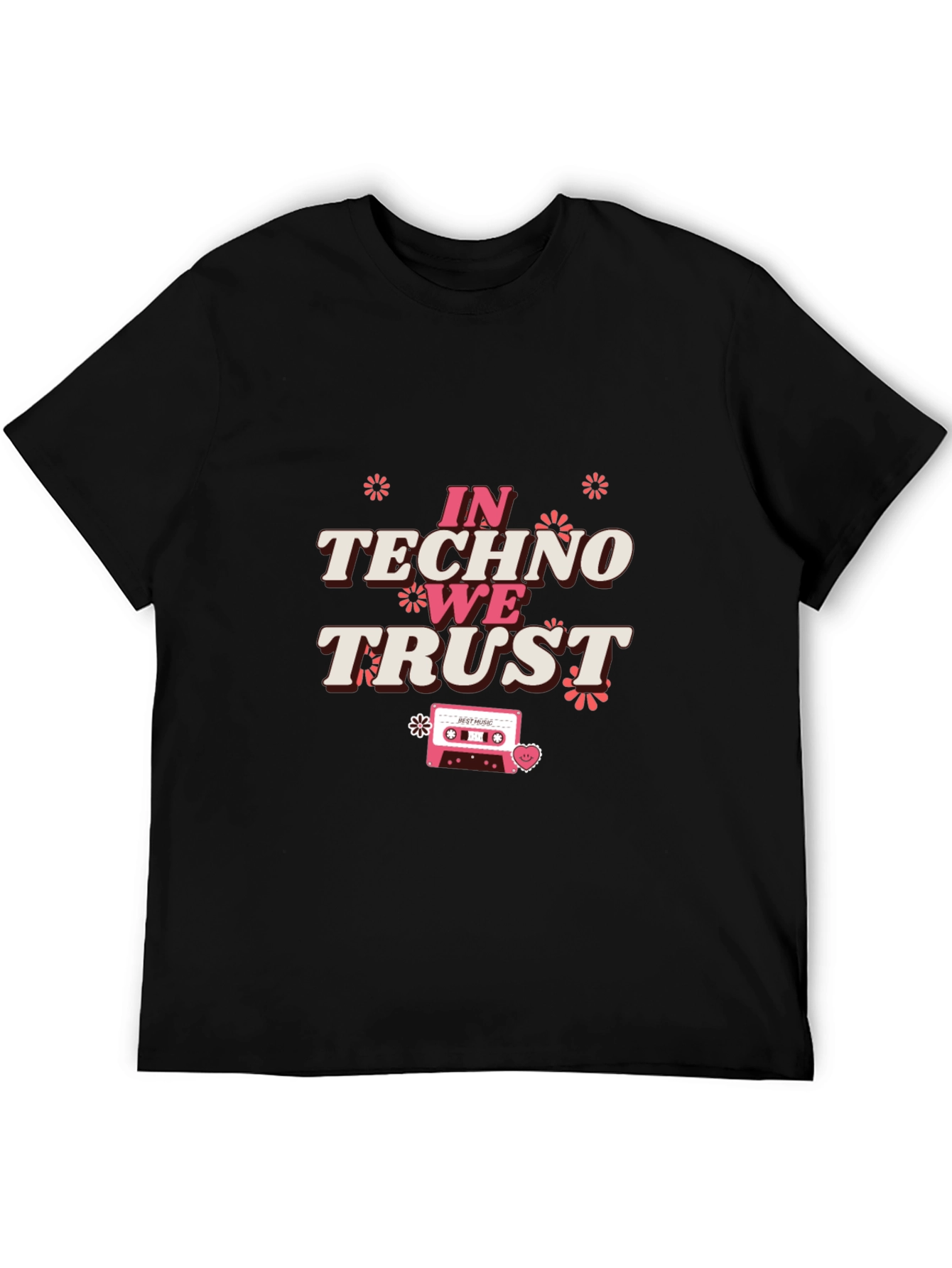 In Techno We Trust Graphic Tee - Black