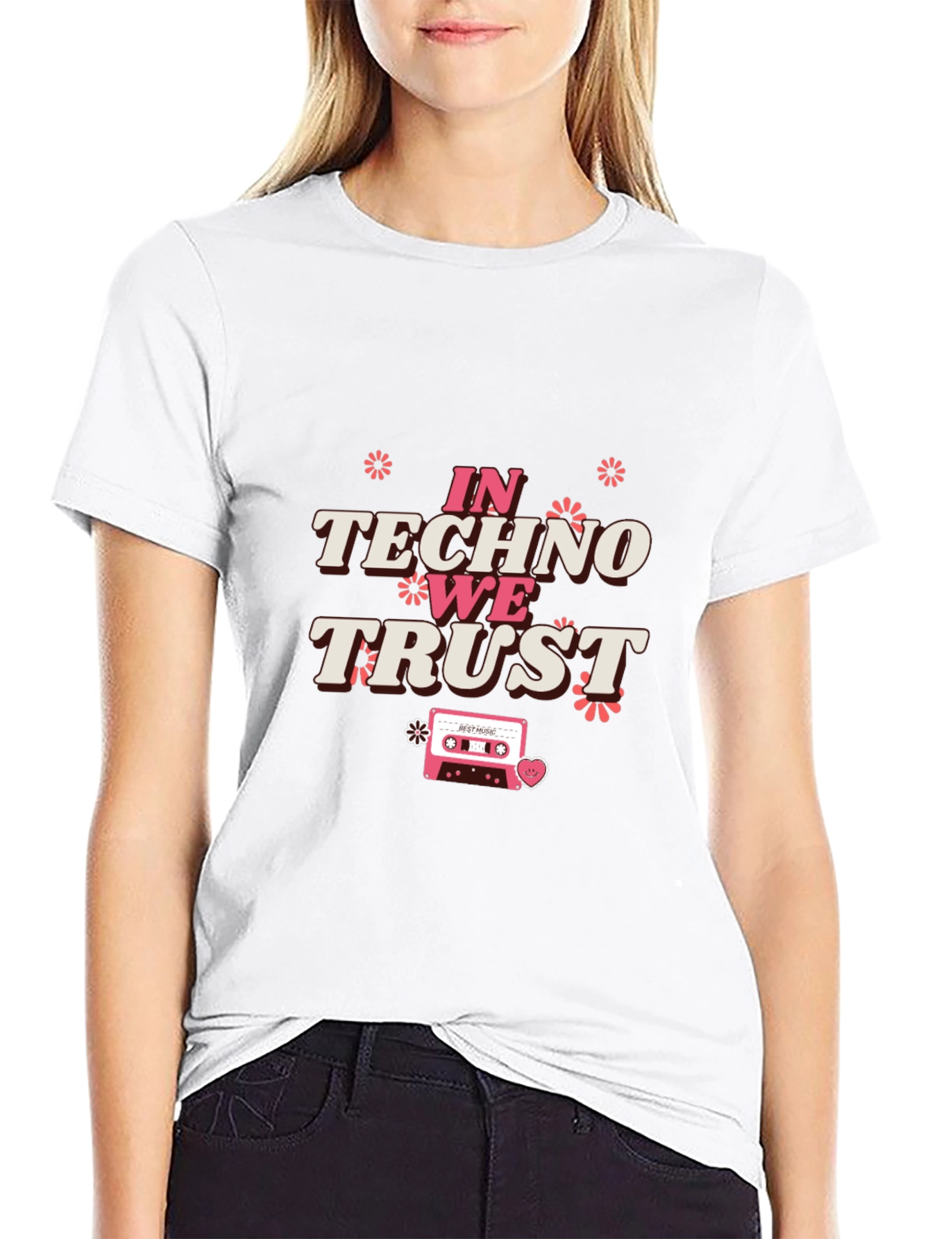 In Techno We Trust Graphic Tee - Black