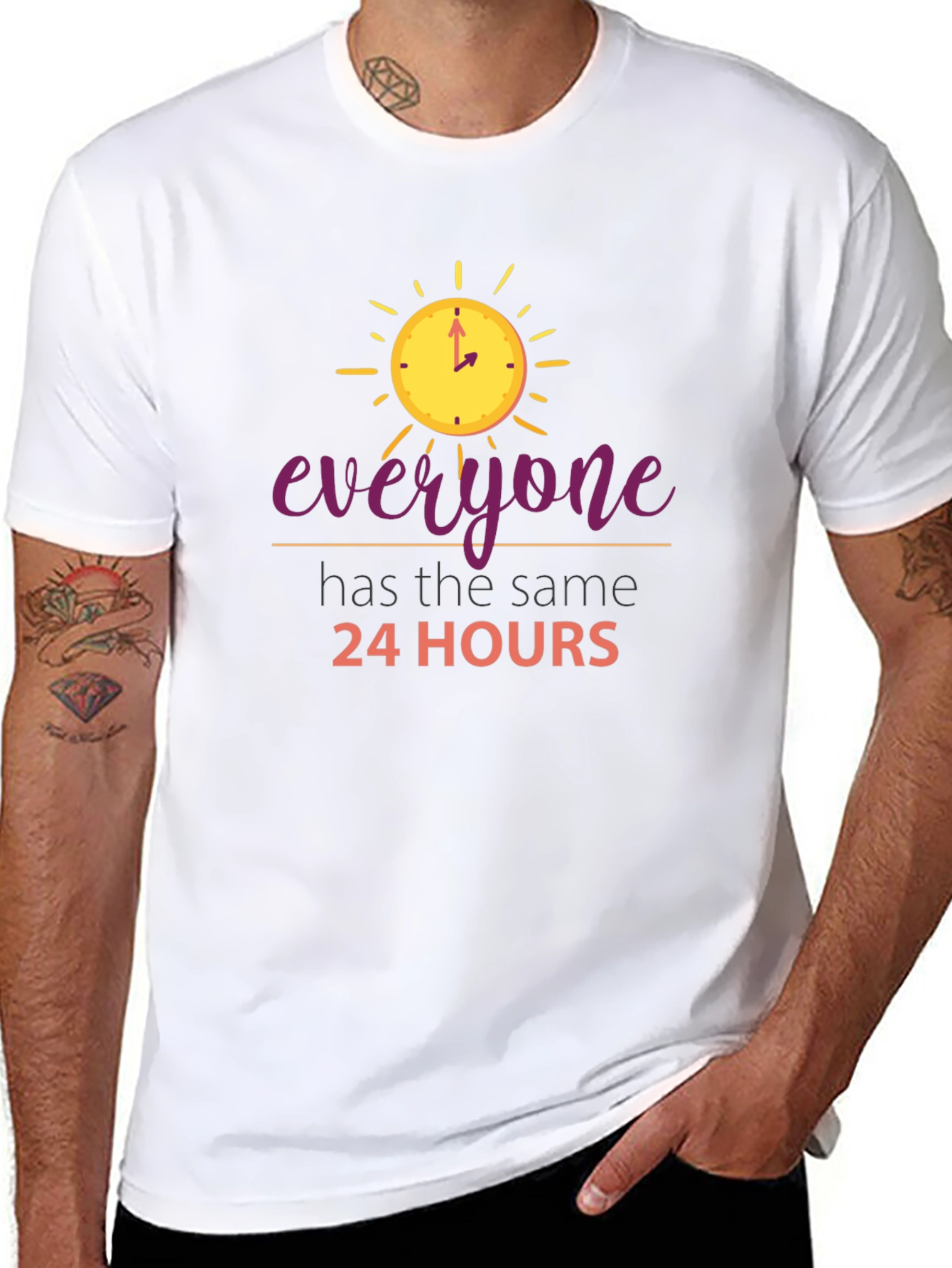 Everyone Has The Same 24 Hours Black T-Shirt