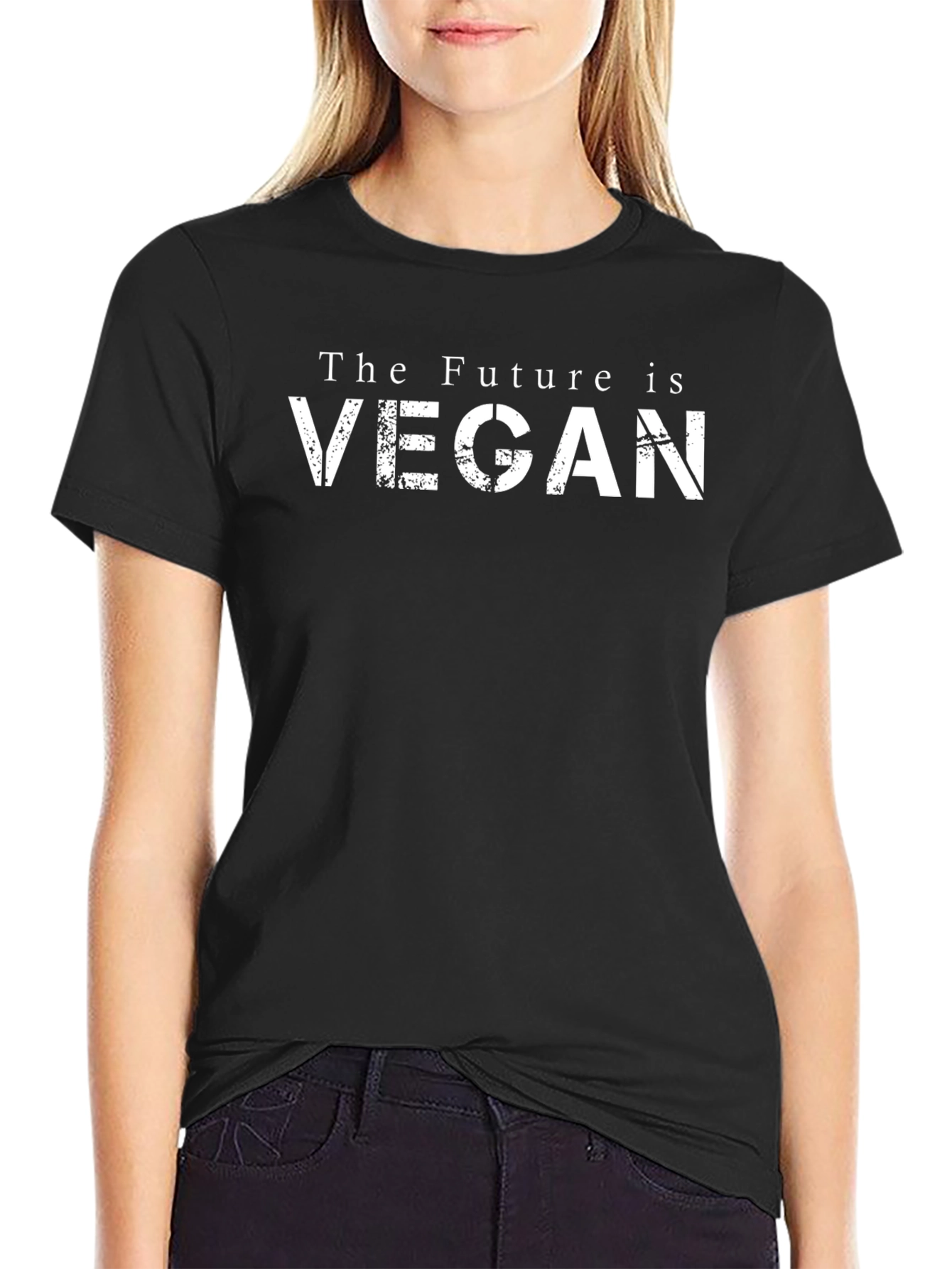 The Future is Vegan Black Graphic Tee