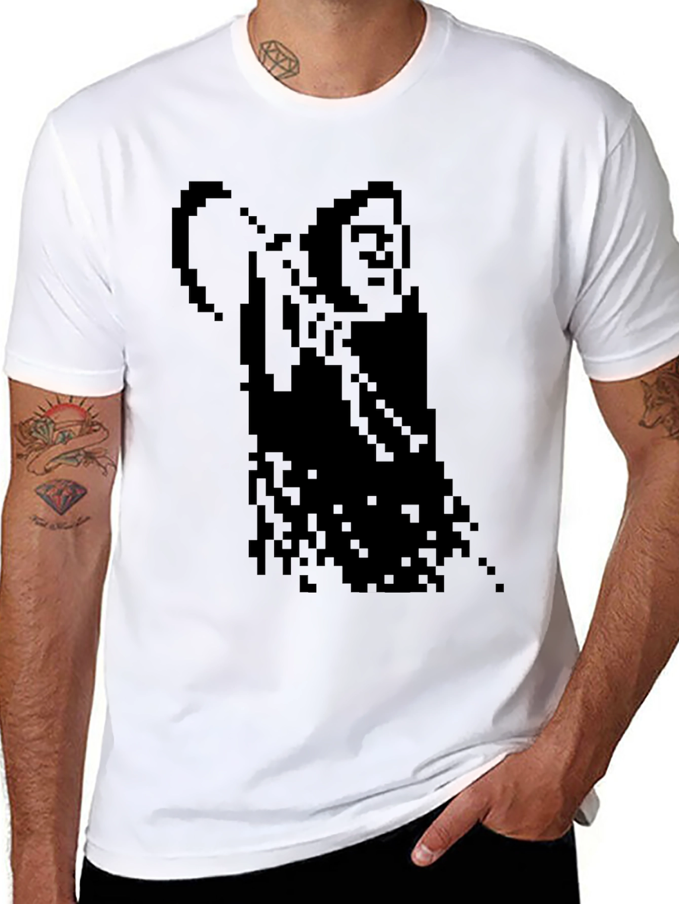 Pixel Grim Reaper Black T-Shirt