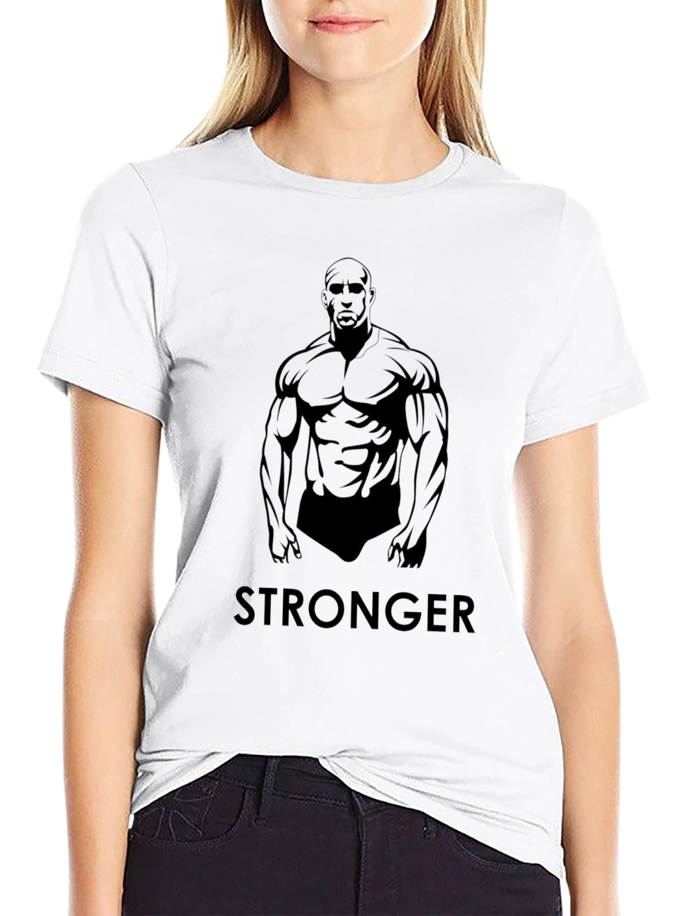 Stronger Graphic T-Shirt - Gym Motivation Tee