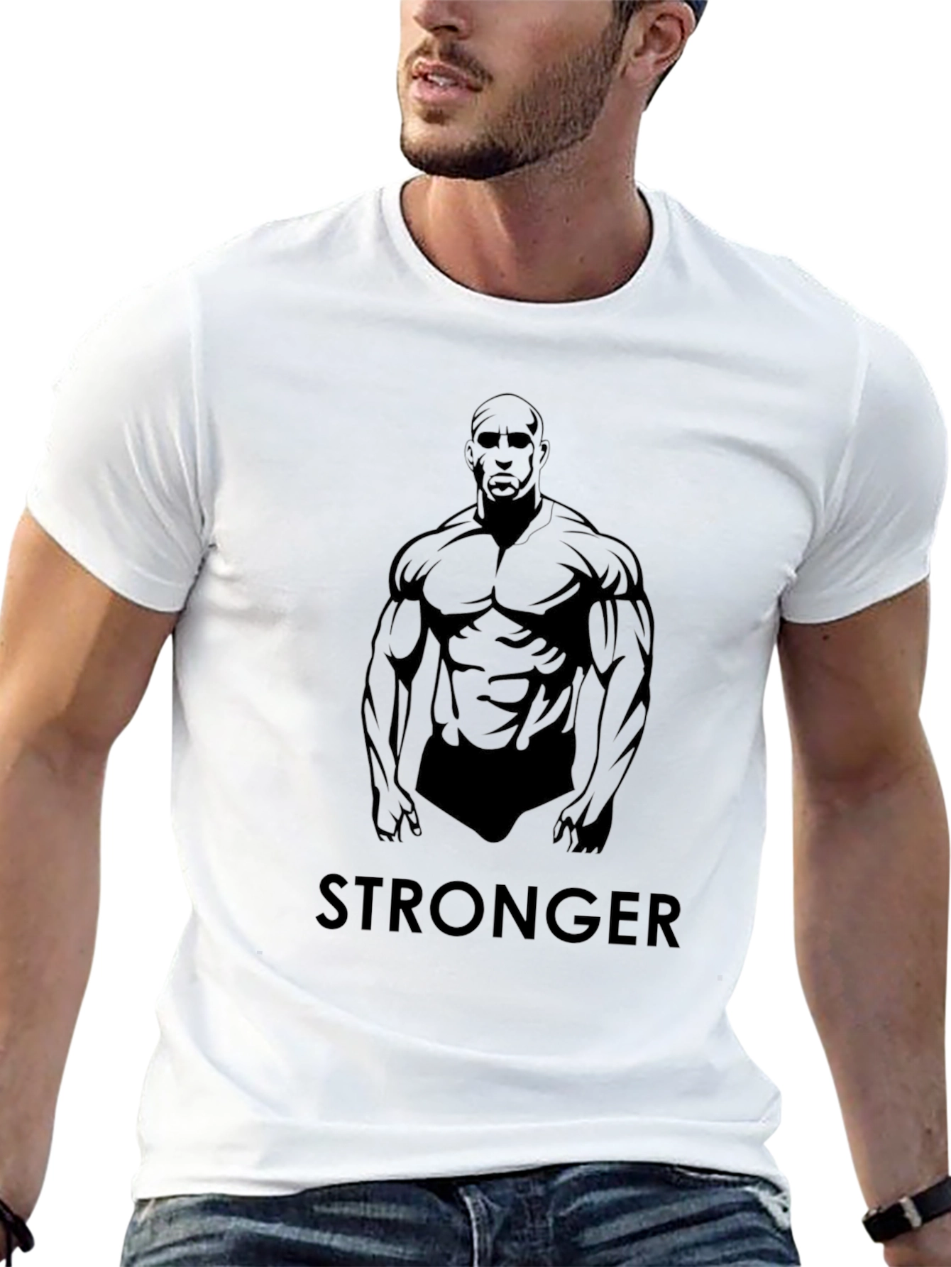 Stronger Graphic T-Shirt - Gym Motivation Tee