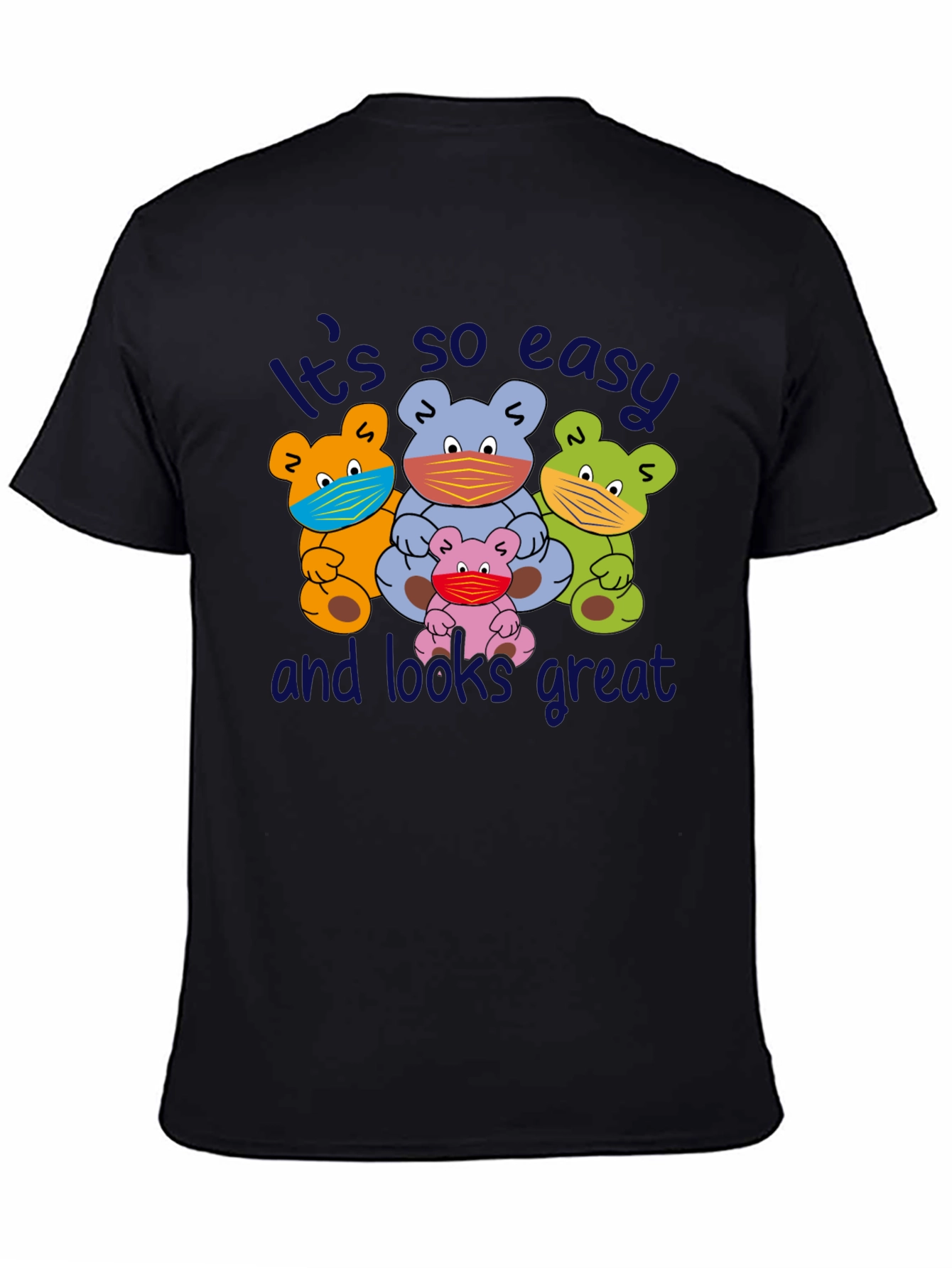 Funny Bear Family Face Mask T-Shirt