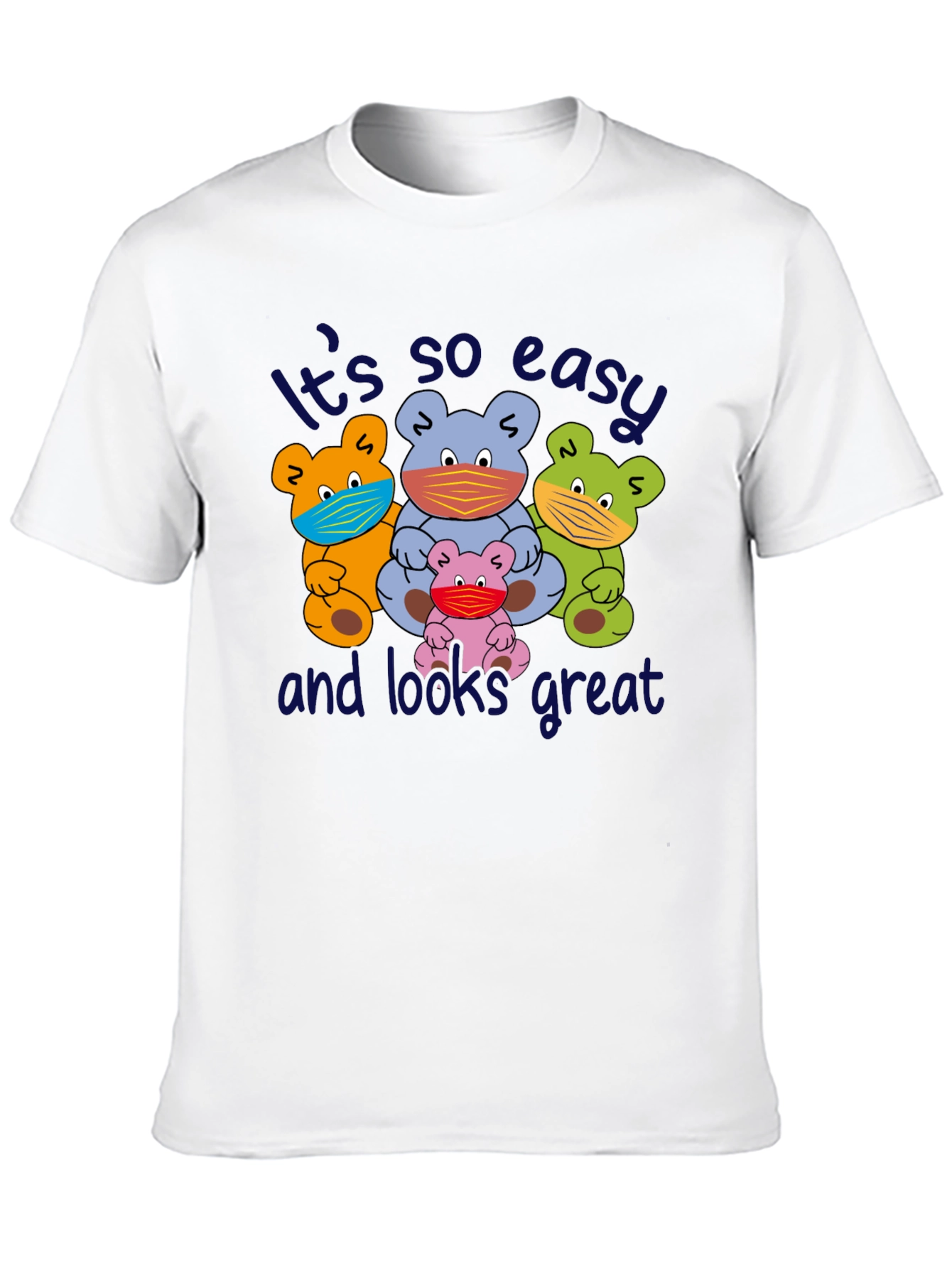 Funny Bear Family Face Mask T-Shirt