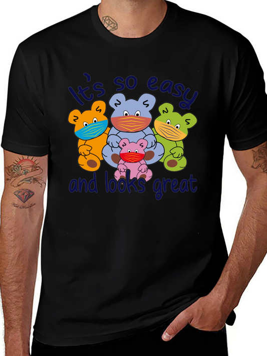 Funny Bear Family Face Mask T-Shirt