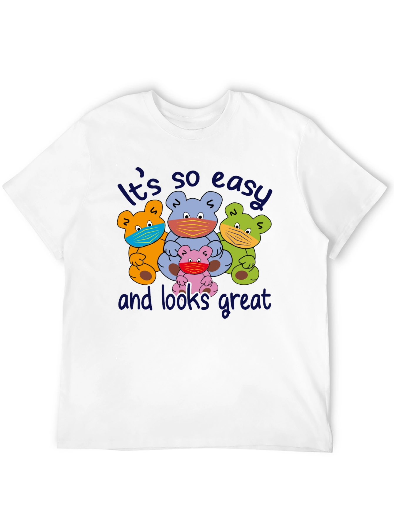 Funny Bear Family Face Mask T-Shirt