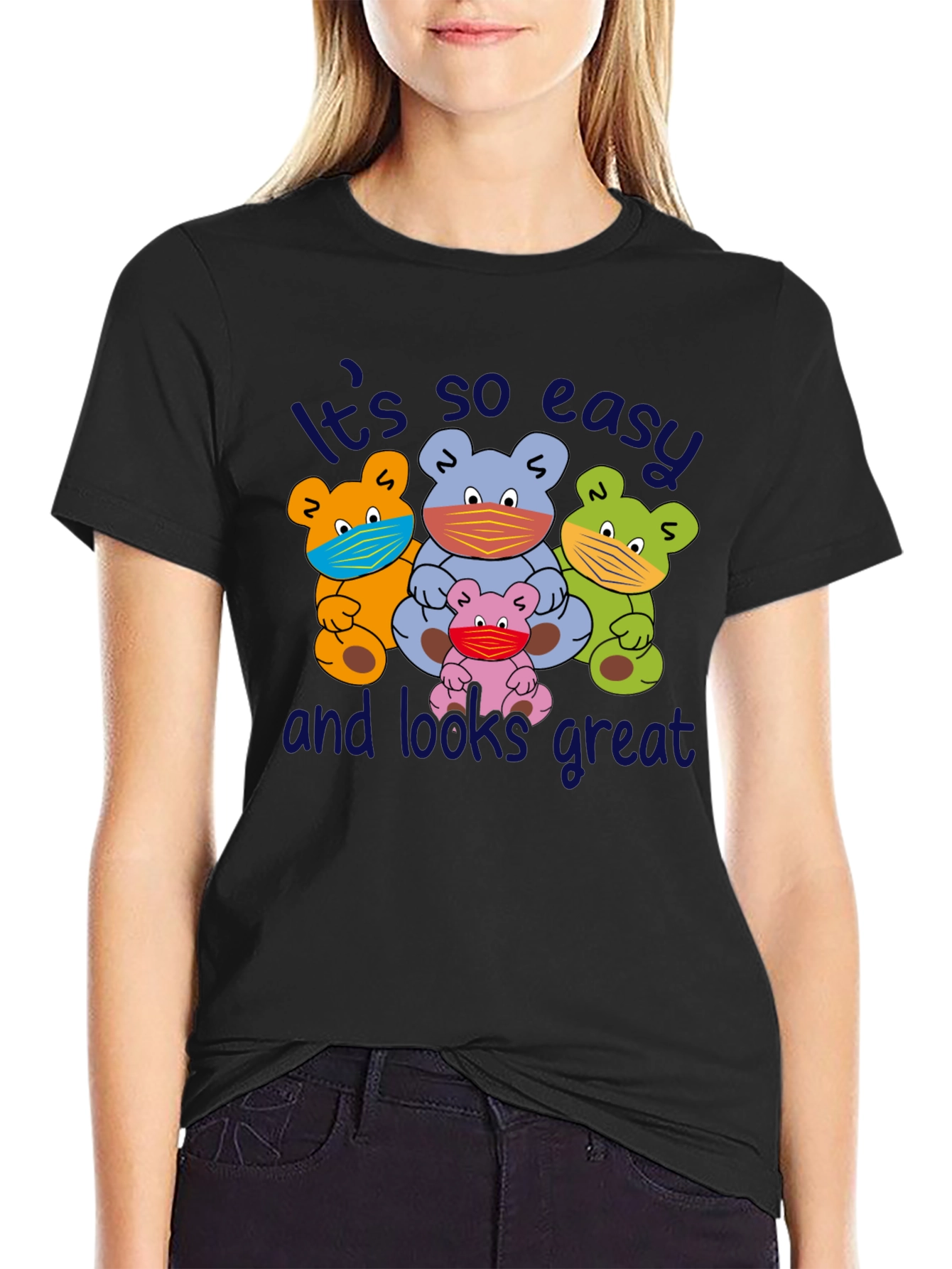 Funny Bear Family Face Mask T-Shirt