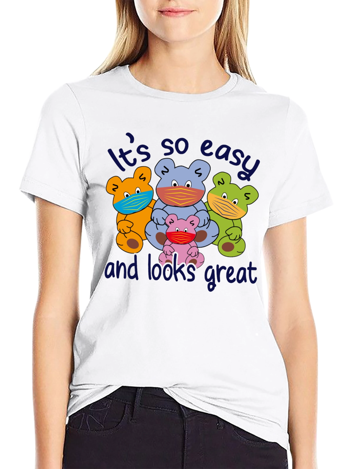 Funny Bear Family Face Mask T-Shirt