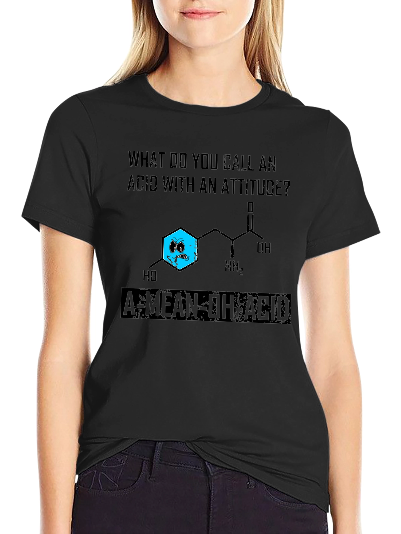 Mean-OH Acid Pun Graphic T-Shirt