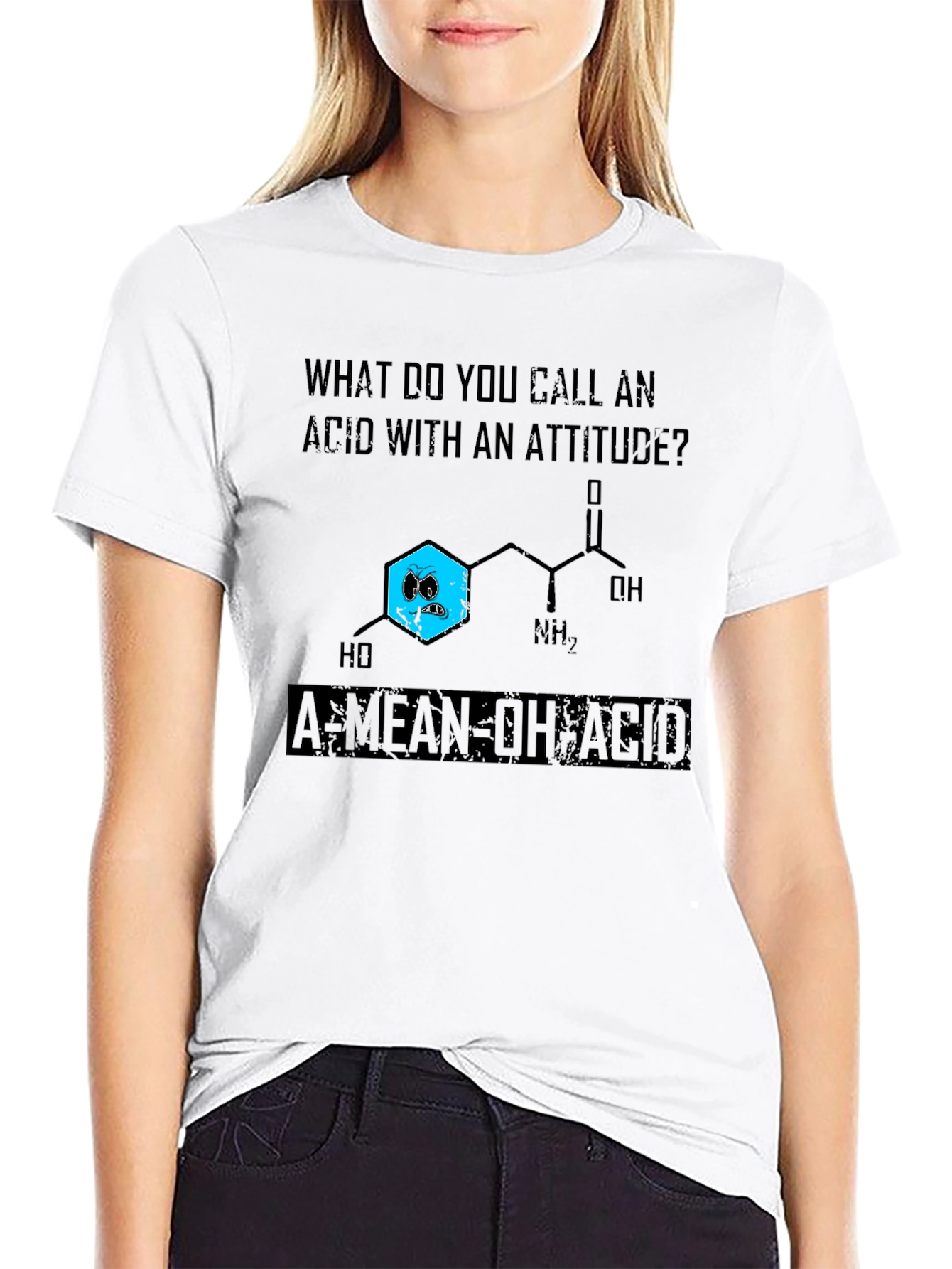 Mean-OH Acid Pun Graphic T-Shirt