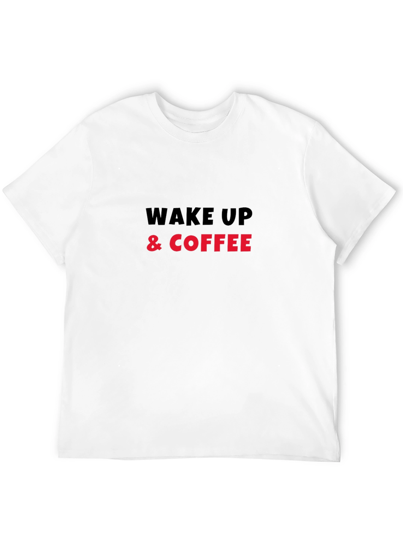 Wake Up & Coffee Graphic Tee - Black