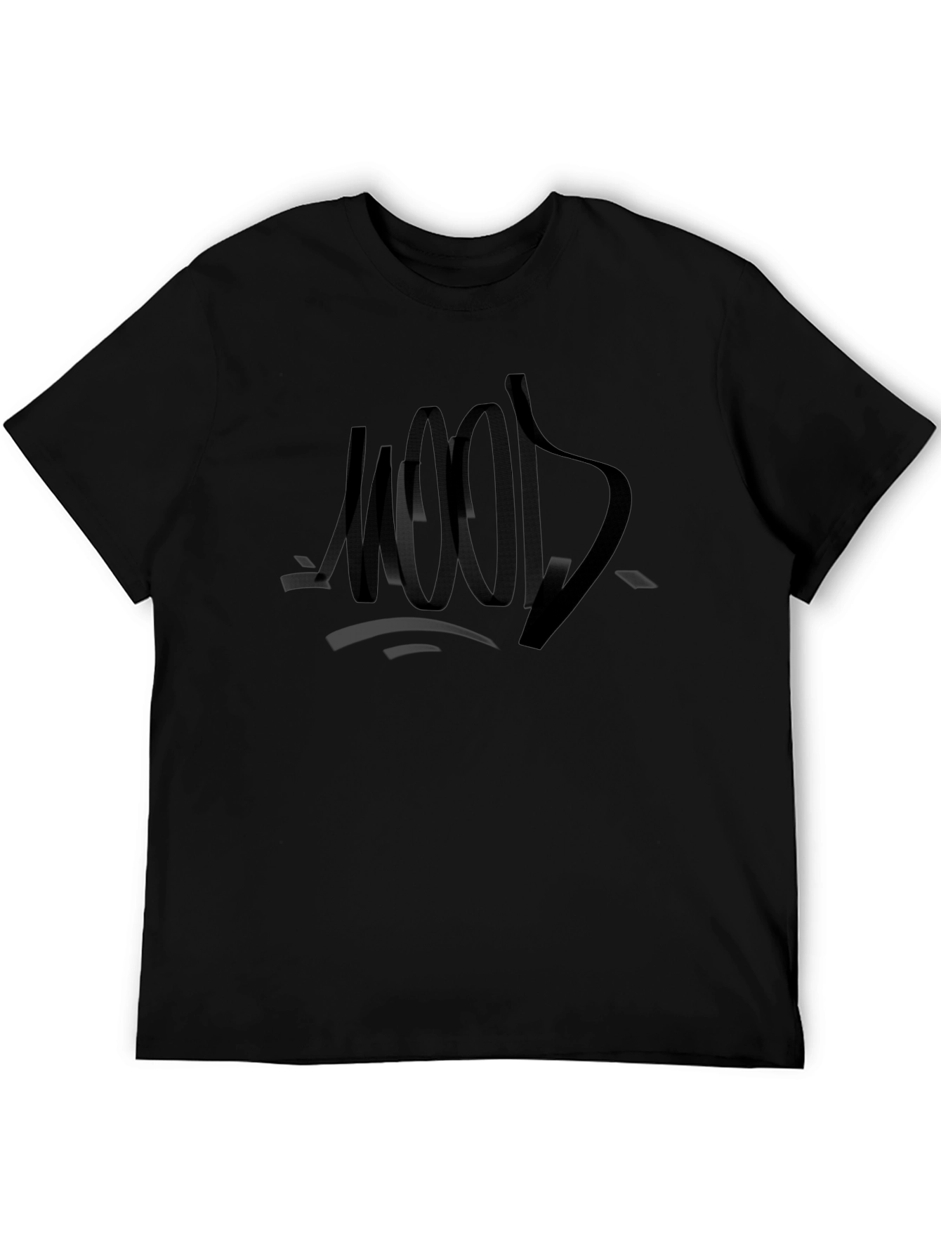 Mood Graphic Tee - Black Crew Neck T-Shirt