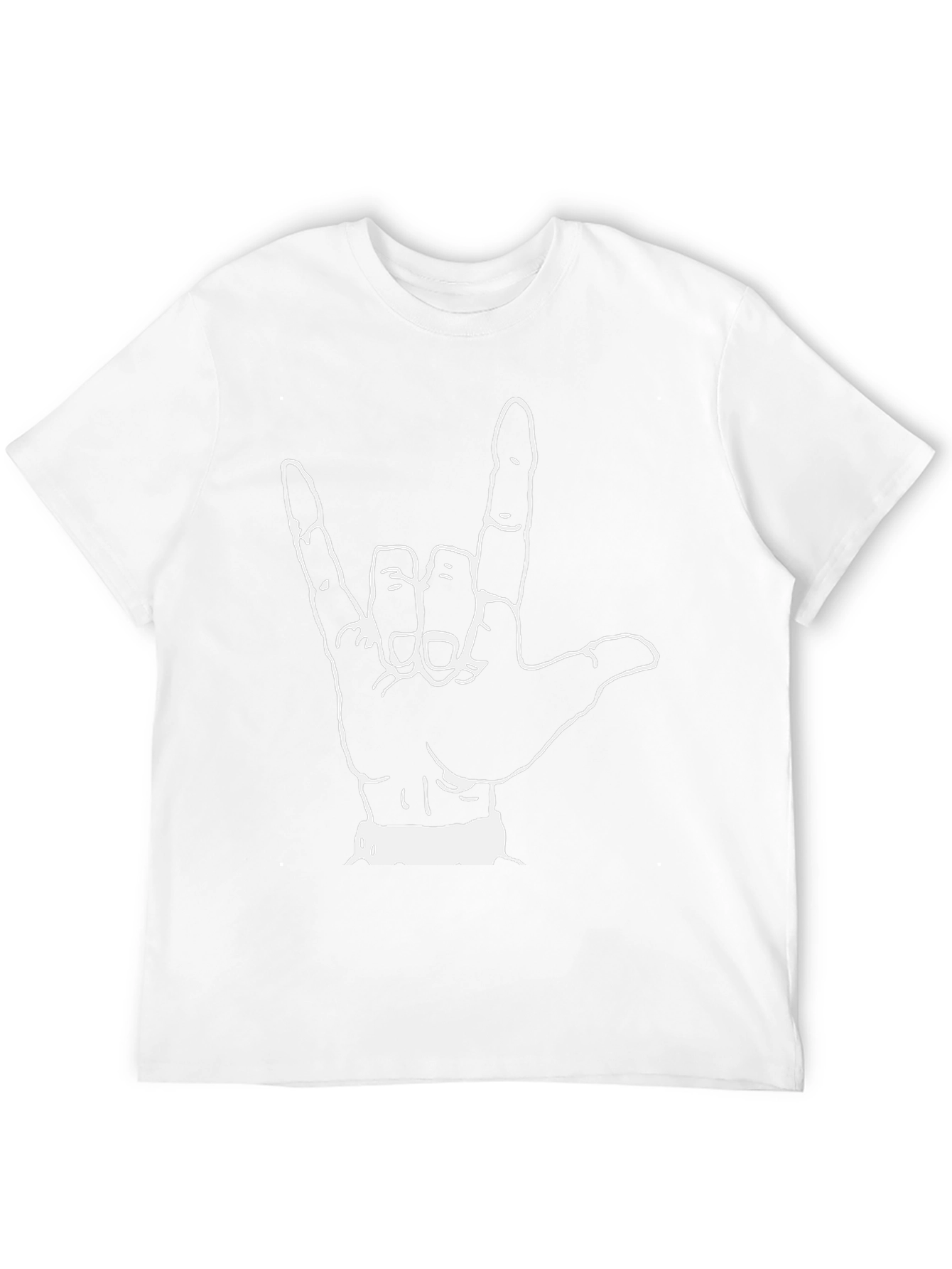Rock On! Hand Gesture Graphic Tee - Black