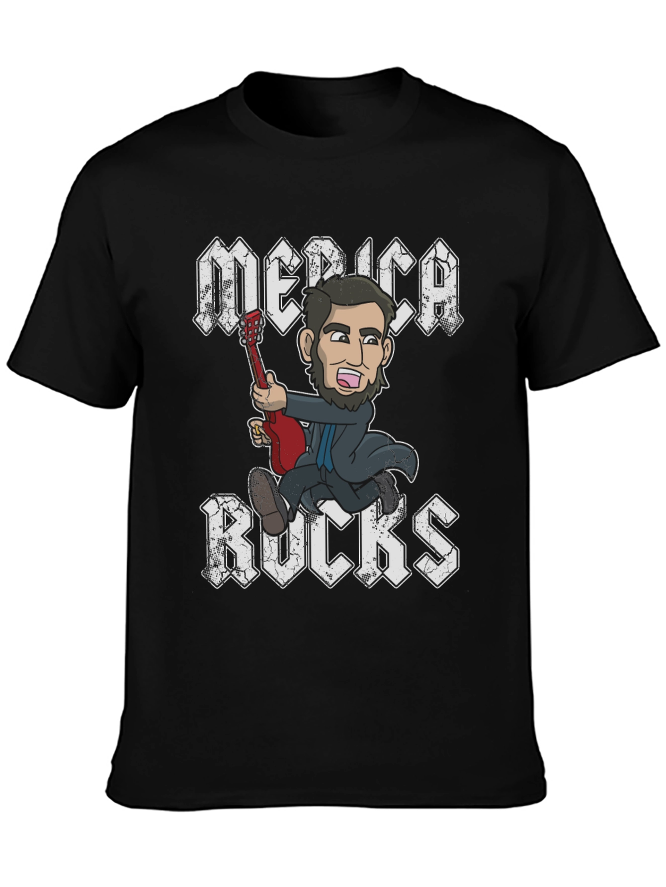 America Rocks T-Shirt Patriotic Cartoon Design
