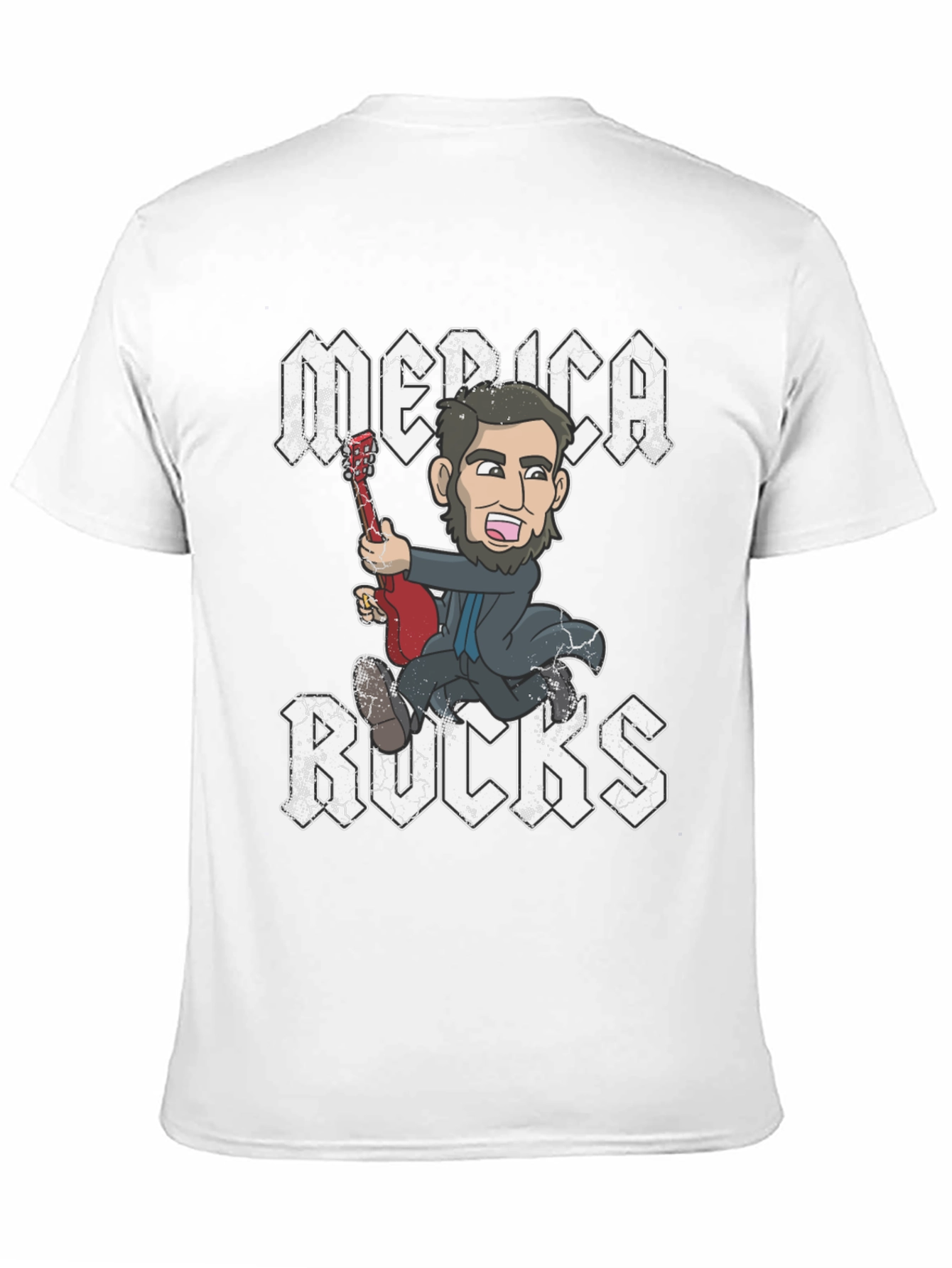 America Rocks T-Shirt Patriotic Cartoon Design