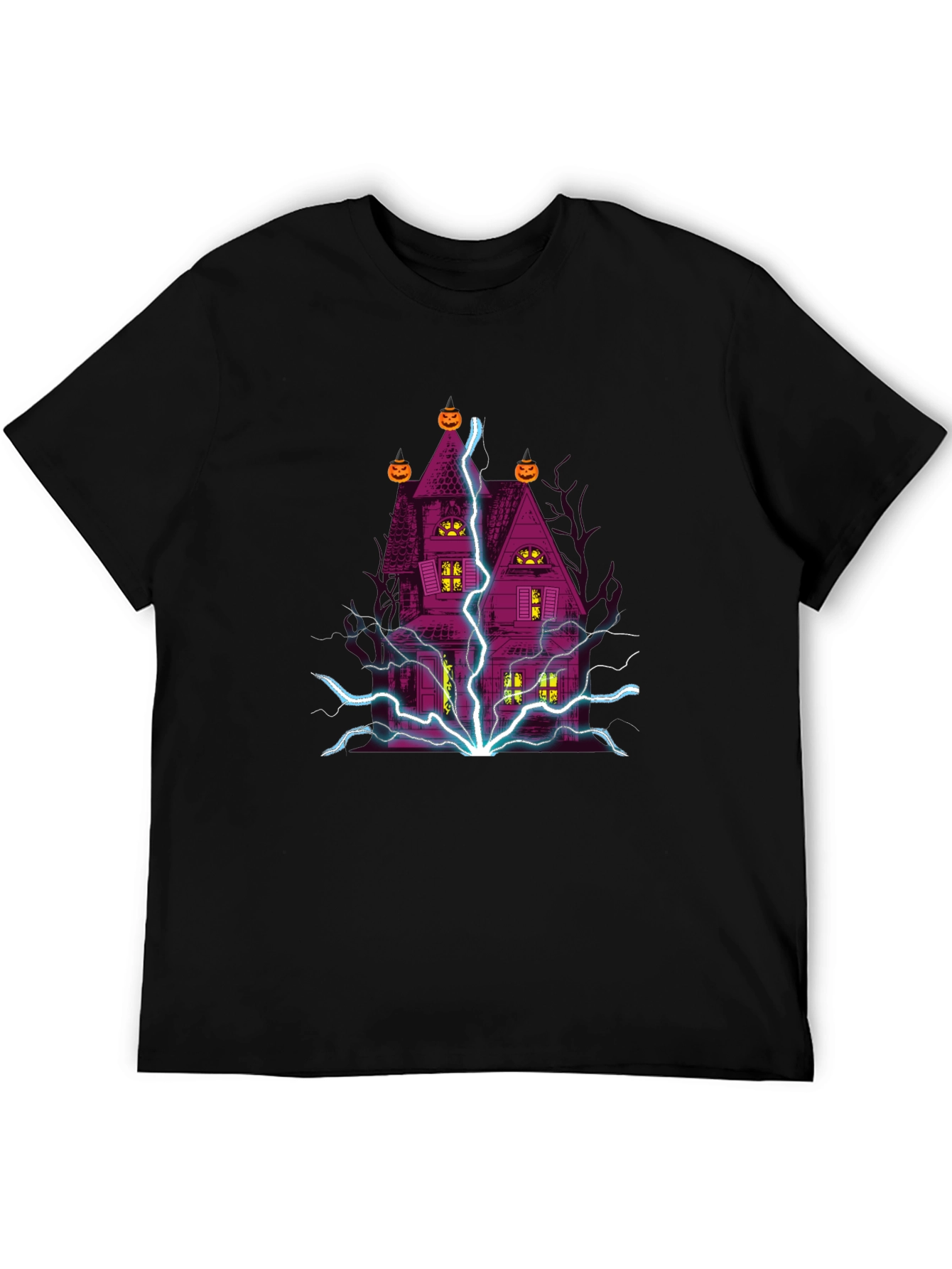Halloween Haunted House Graphic T-Shirt