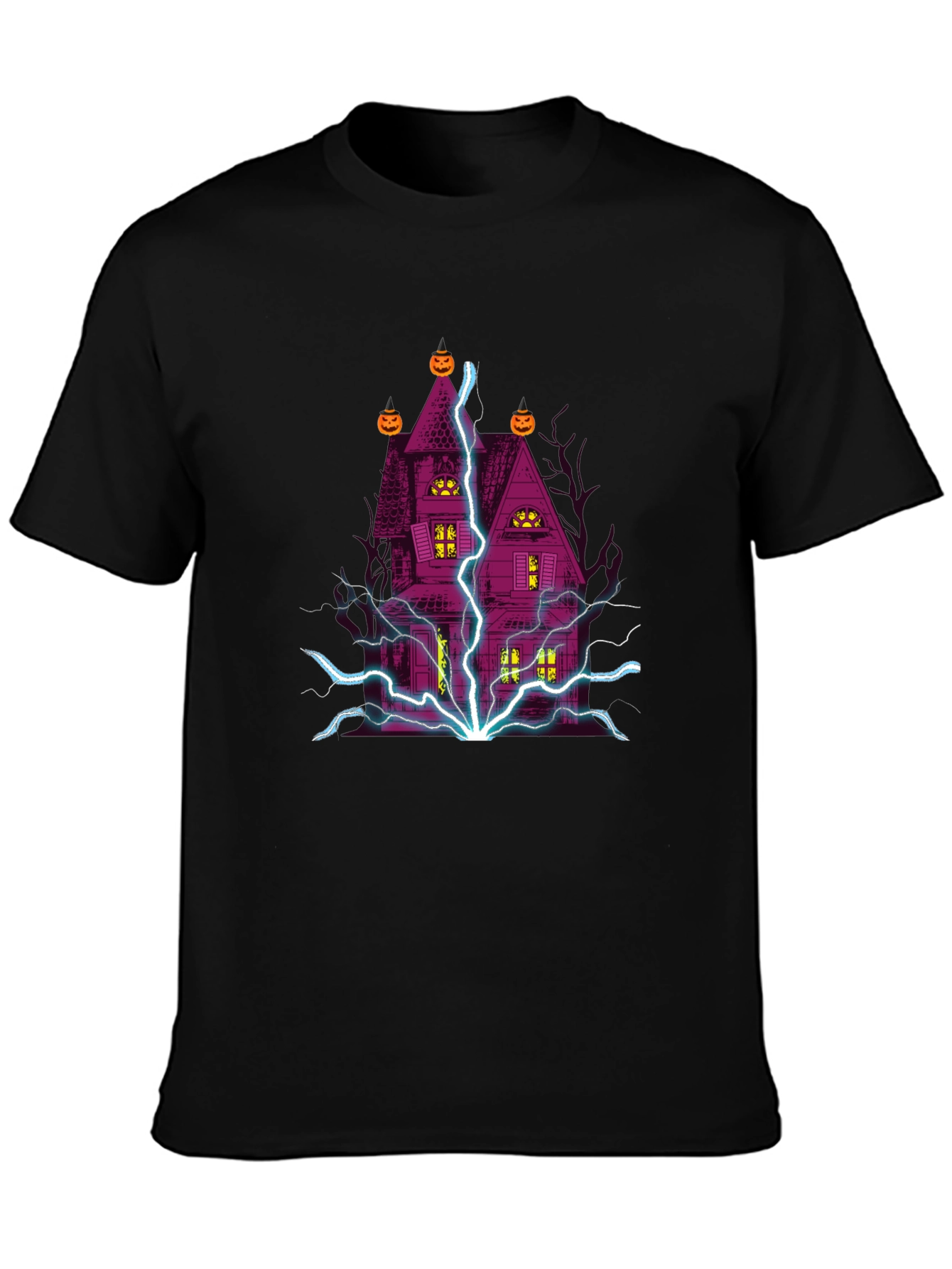 Halloween Haunted House Graphic T-Shirt