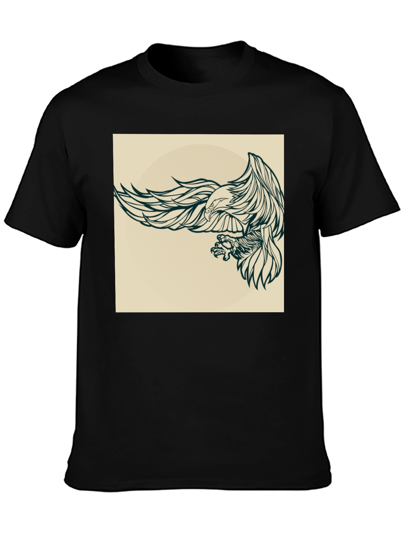 Eagle Graphic Black T-Shirt for Men