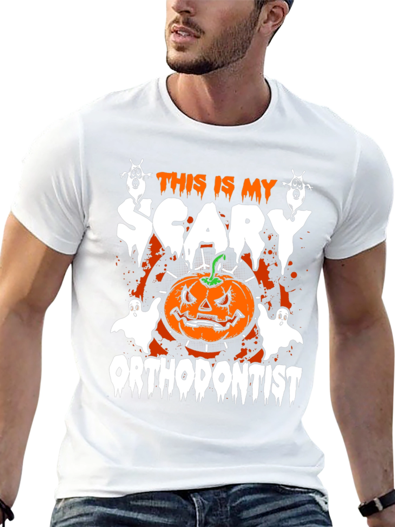 Scary Orthodontist Halloween T-Shirt - Mens