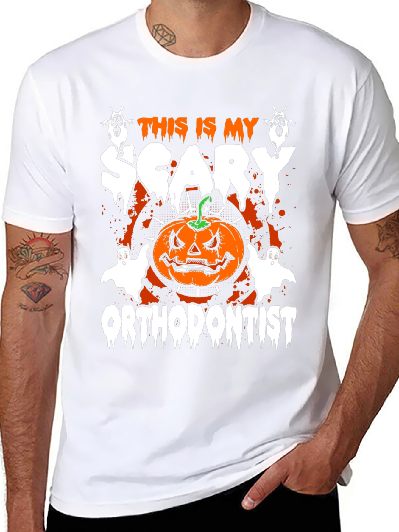 Scary Orthodontist Halloween T-Shirt - Mens