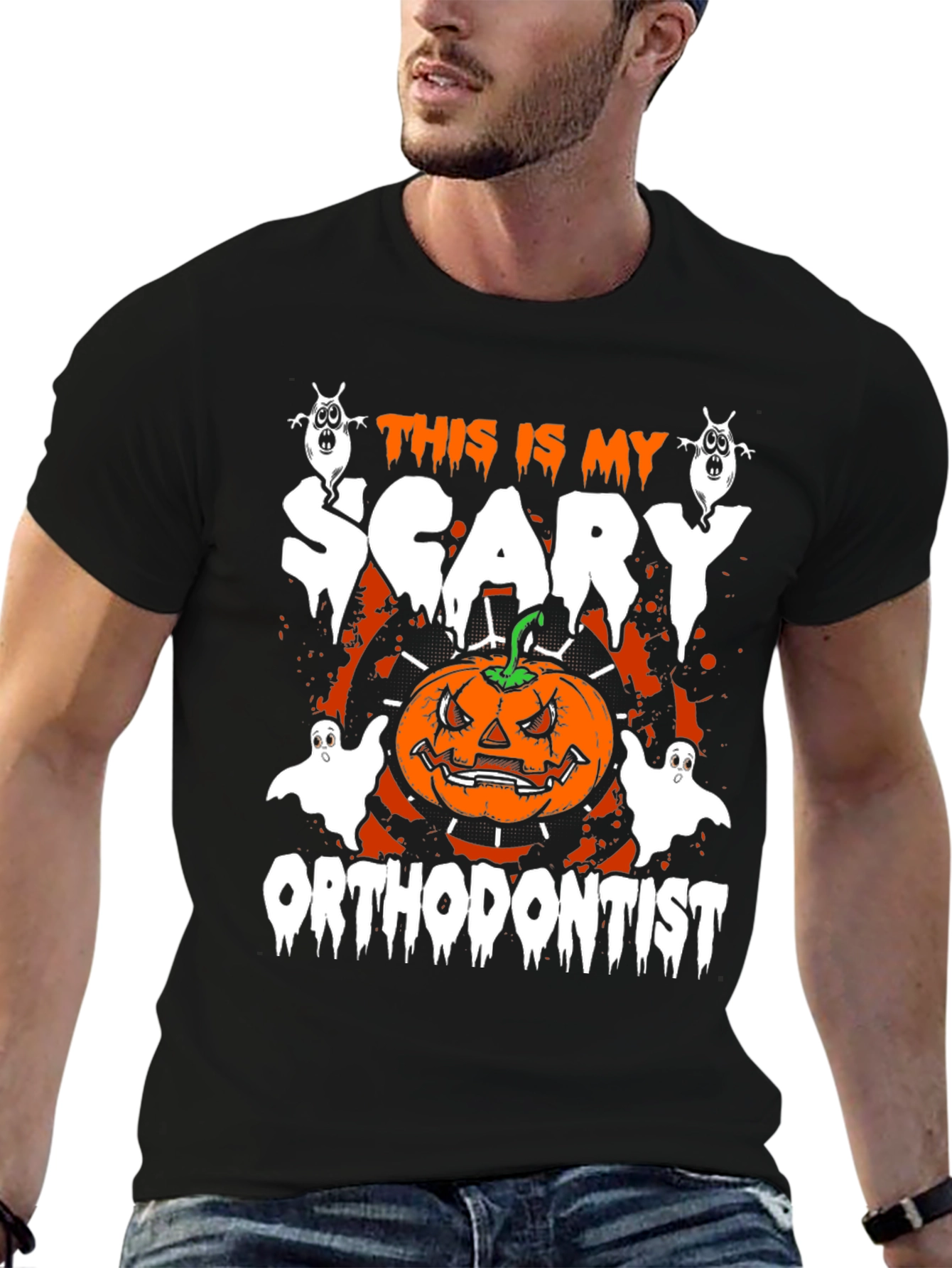 Scary Orthodontist Halloween T-Shirt - Mens