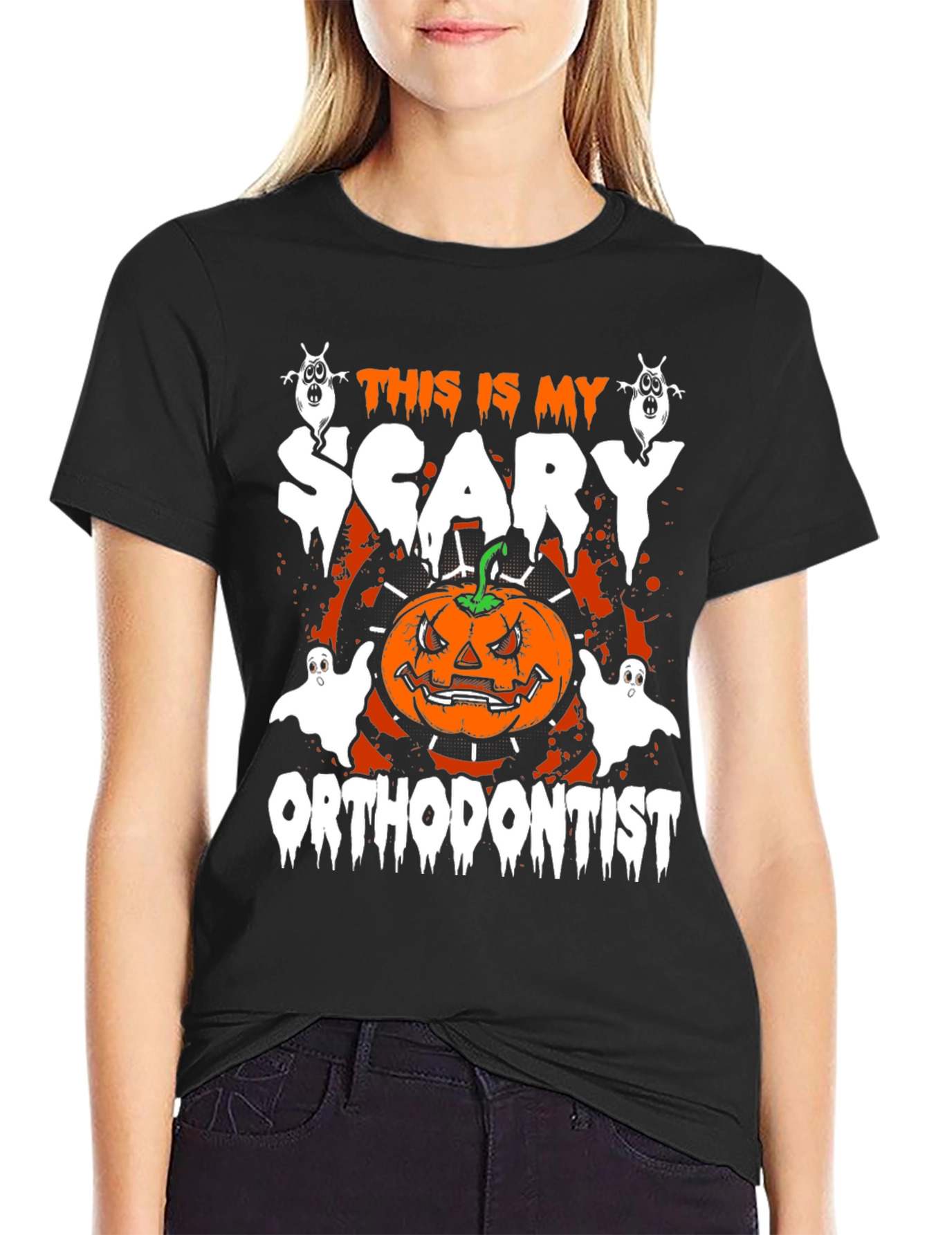 Scary Orthodontist Halloween T-Shirt - Mens