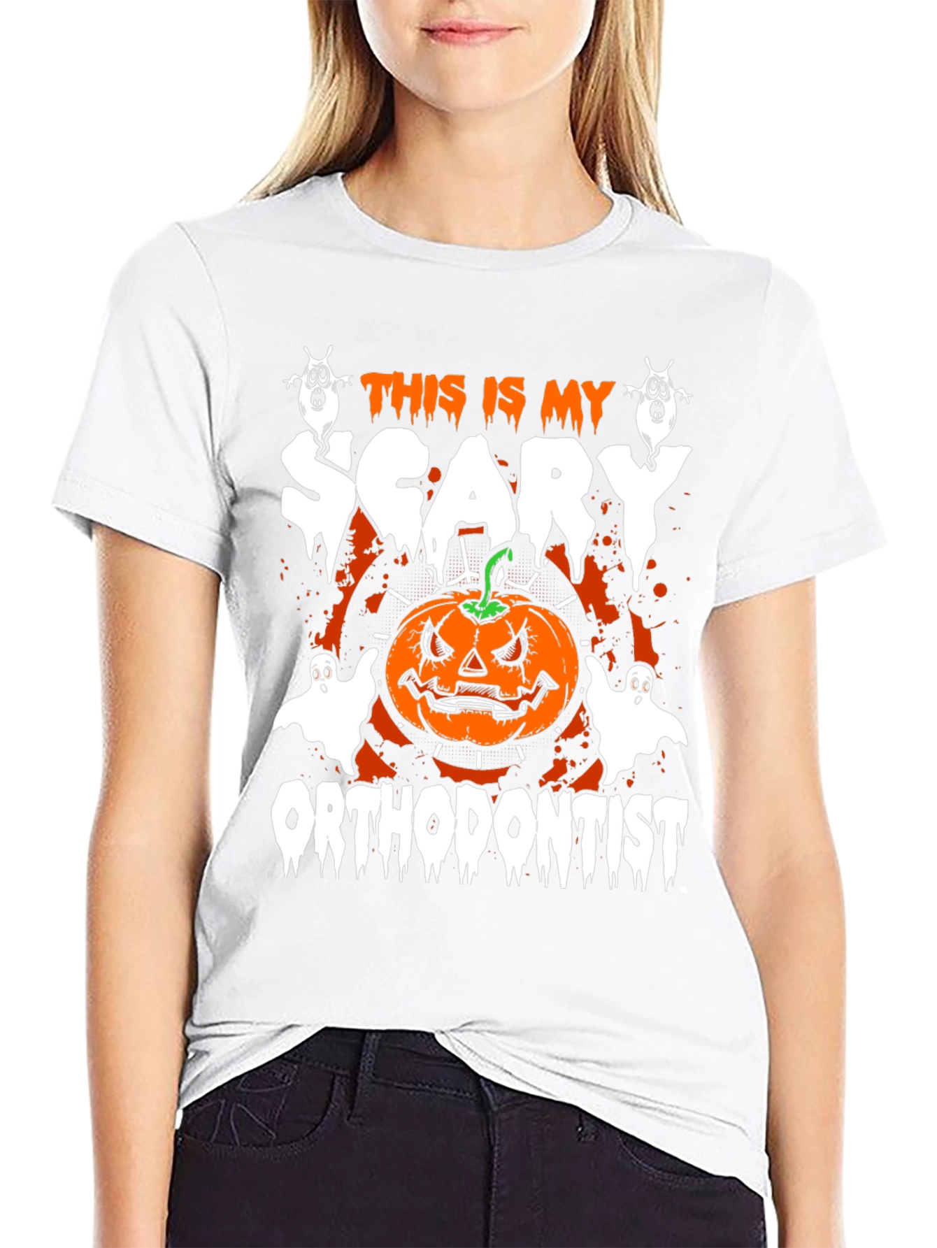 Scary Orthodontist Halloween T-Shirt - Mens