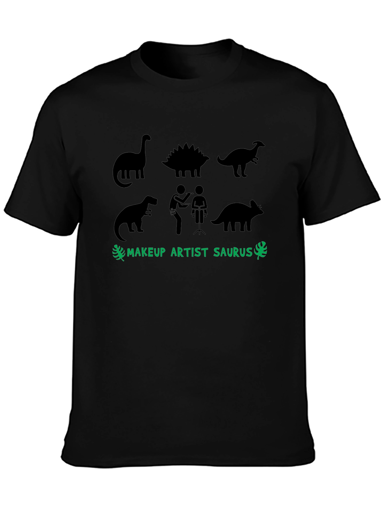 Makeup Artist Saurus T-Shirt | Dinosaur Graphic Tee