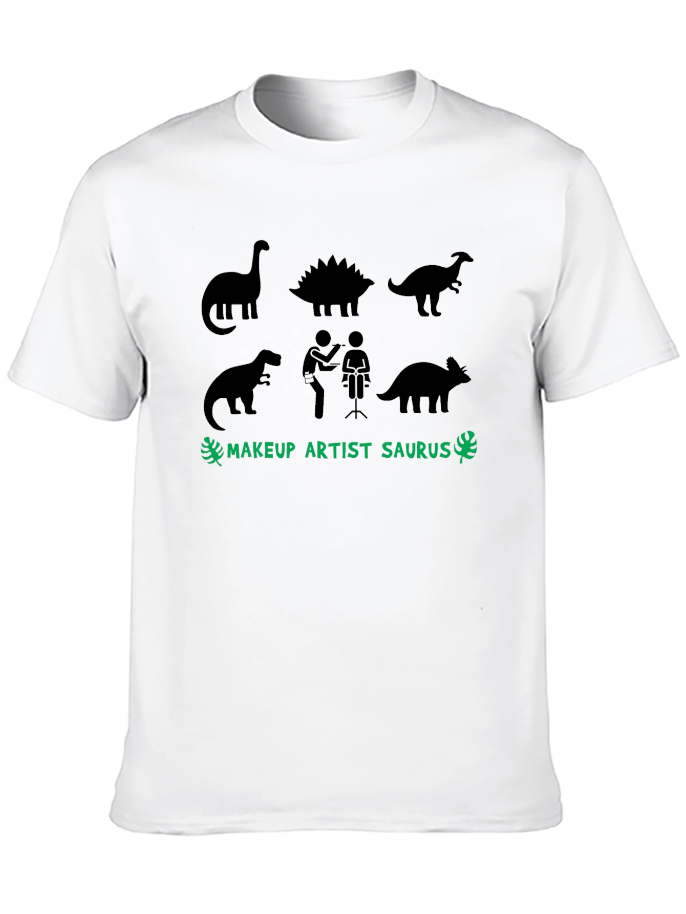 Makeup Artist Saurus T-Shirt | Dinosaur Graphic Tee