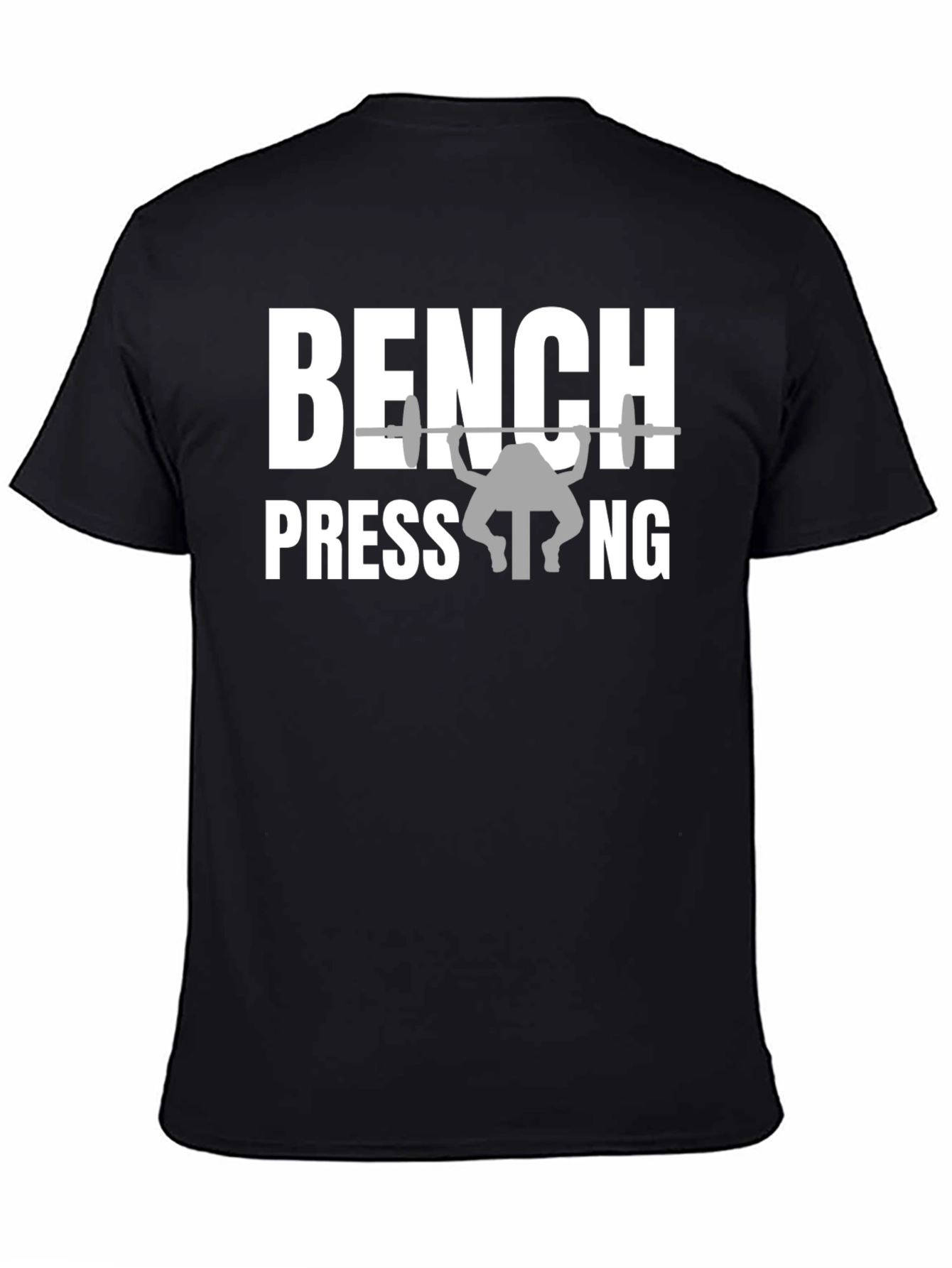 Bench Pressing Black Graphic Tee