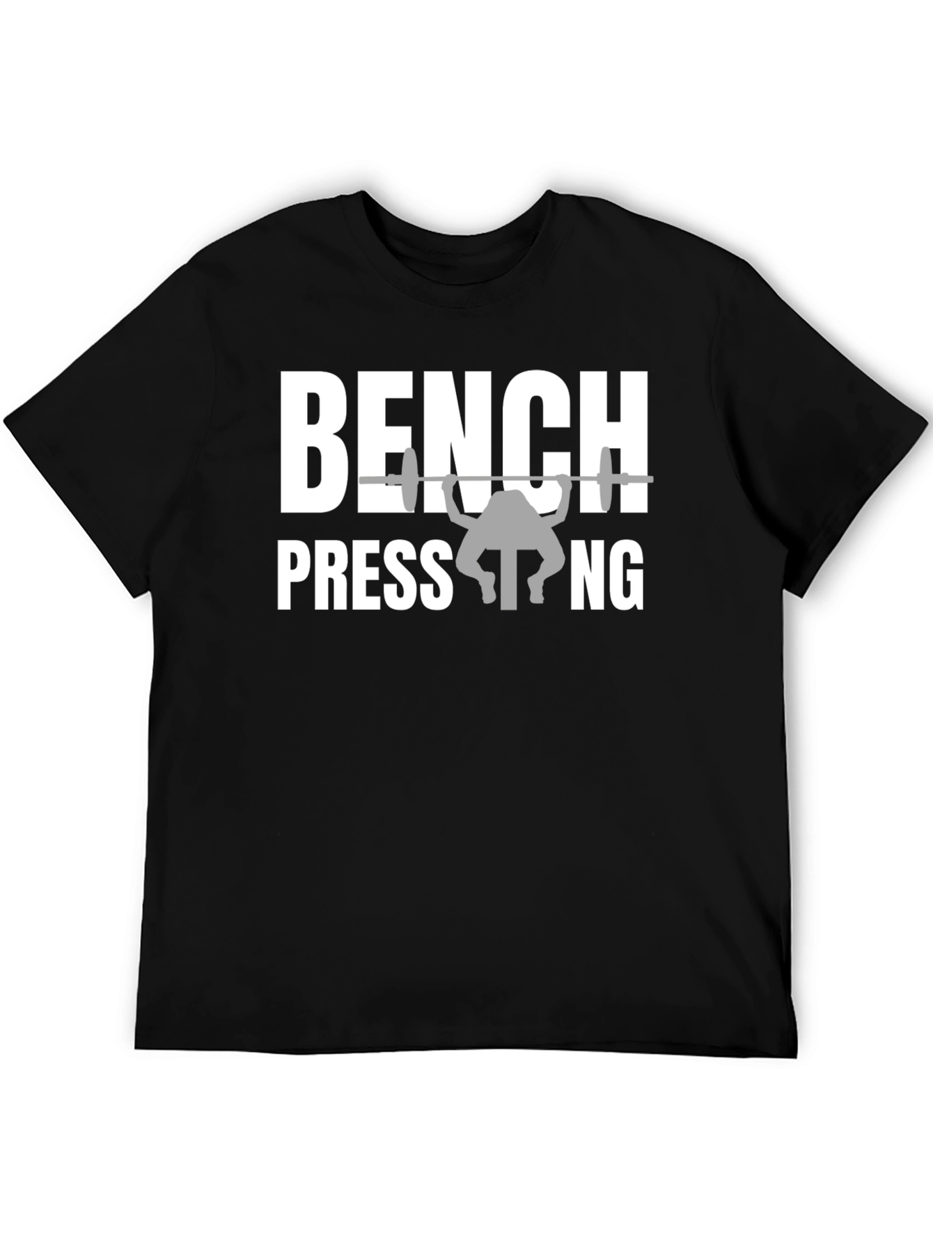 Bench Pressing Black Graphic Tee